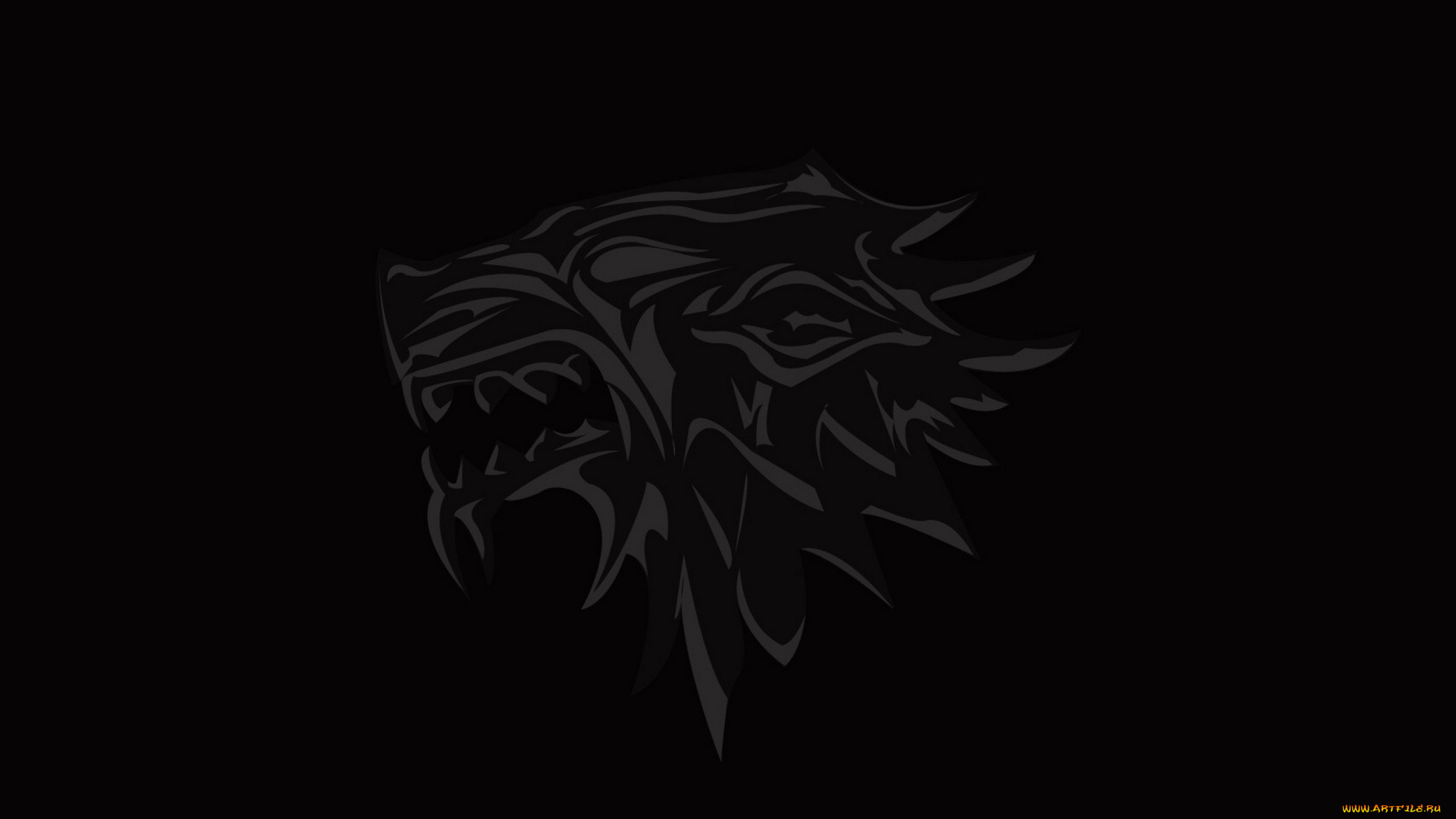 рисованное, минимализм, волк