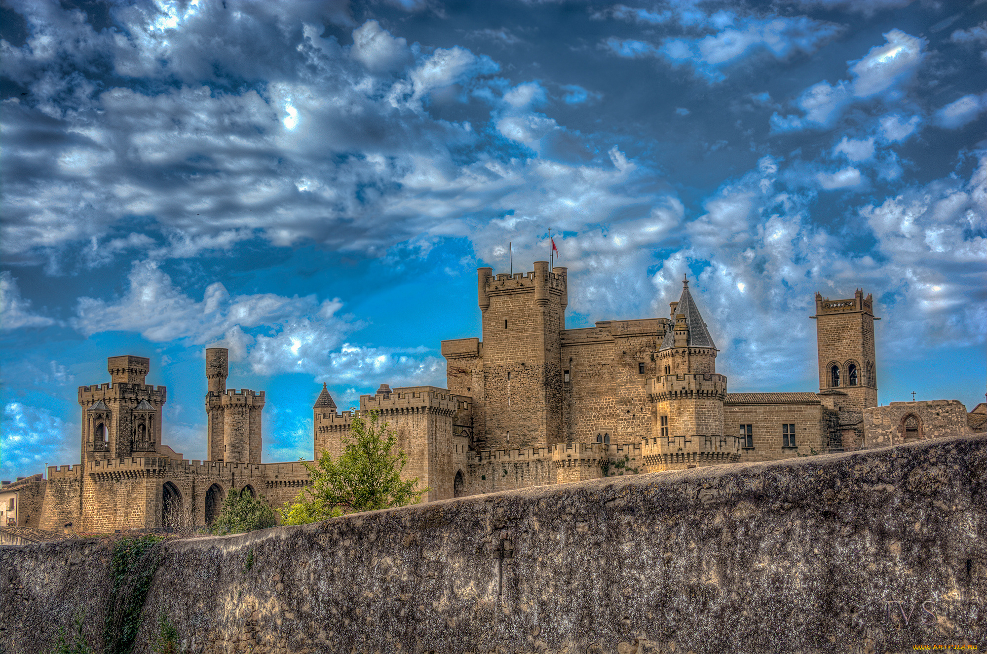 palacio, real, de, olite, -navarra-espa&, 241, города, замки, испании, простор