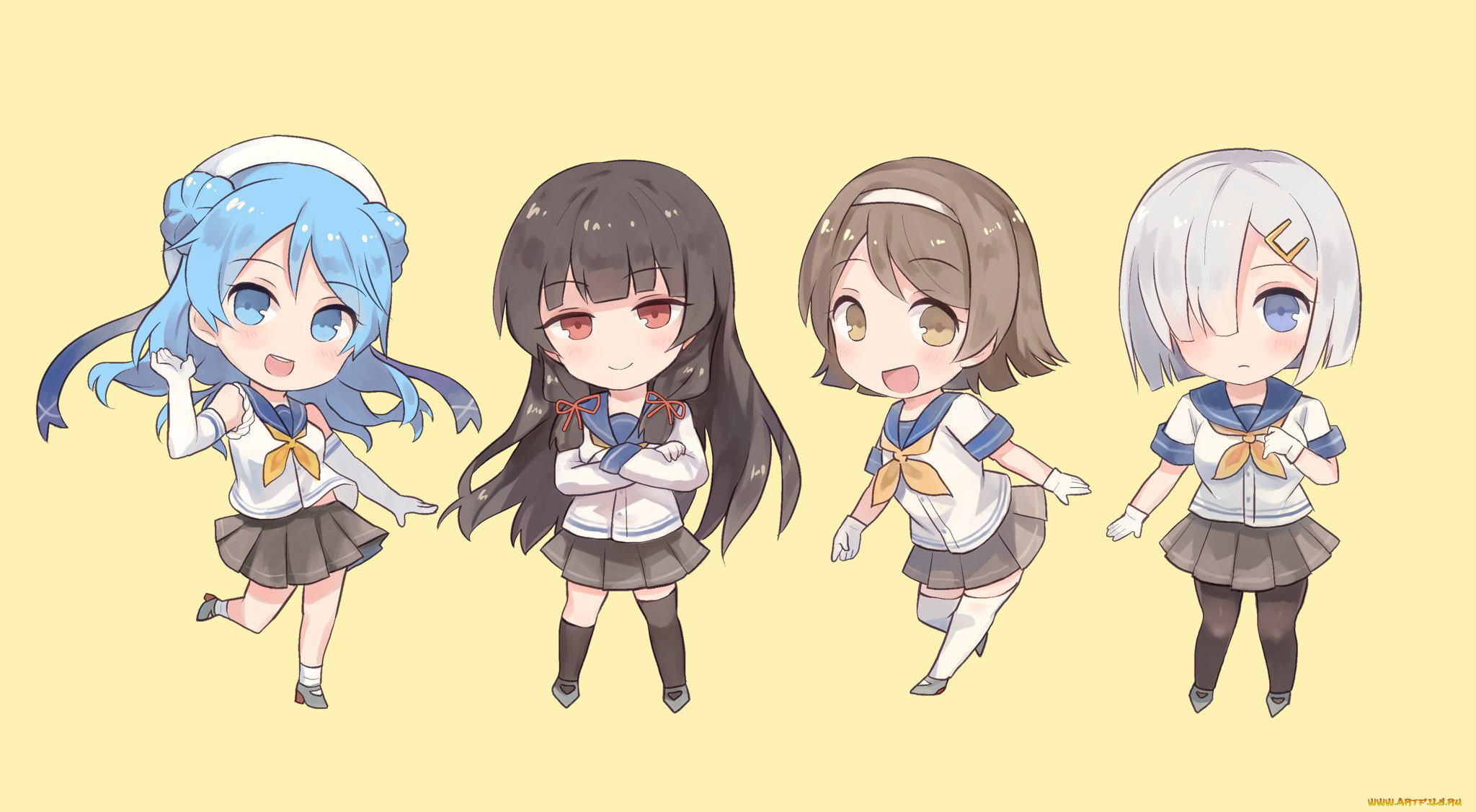 аниме, kantai, collection, девочки