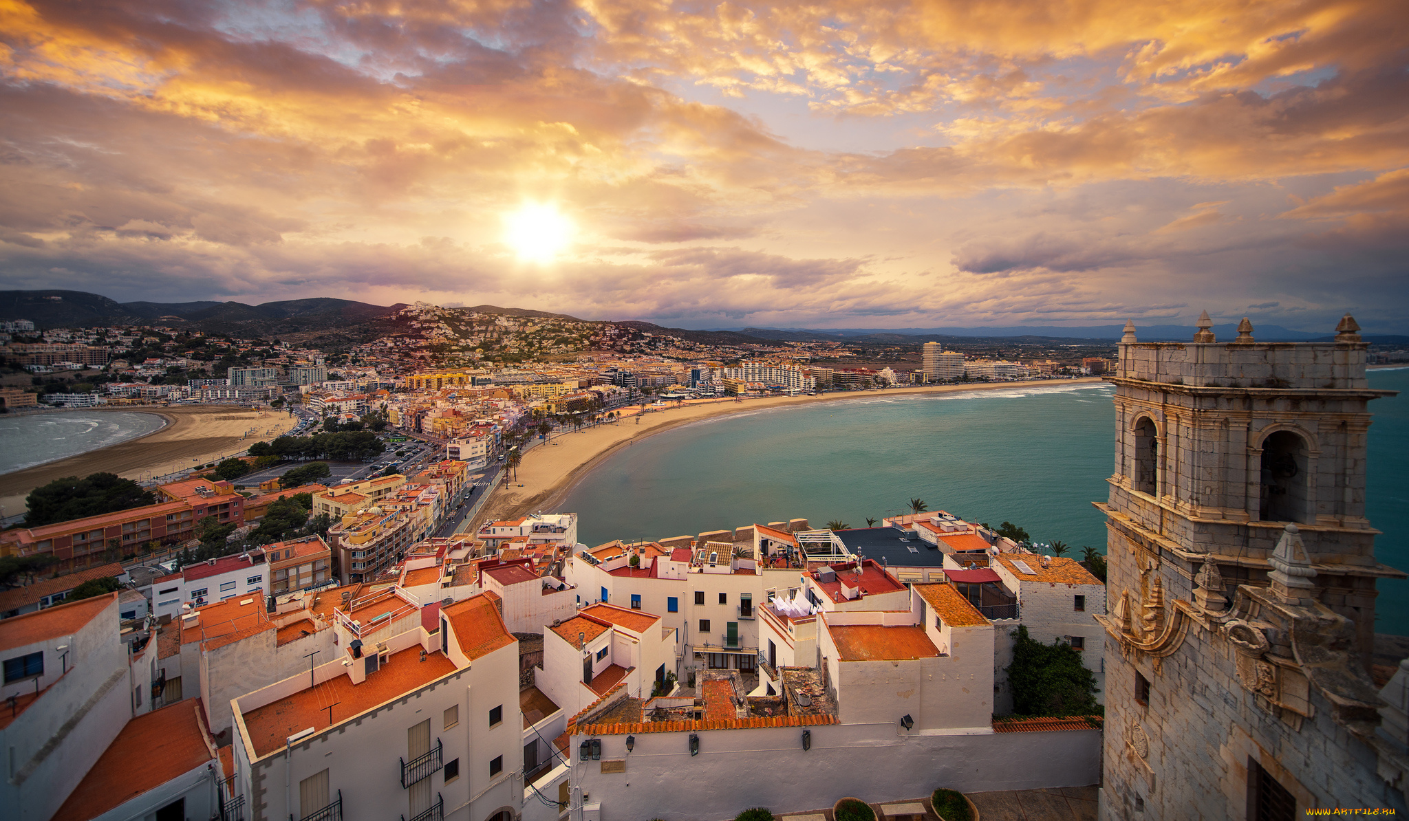 pope, luna`s, castle, , , valencia, , spain, города, валенсия, , испании, простор