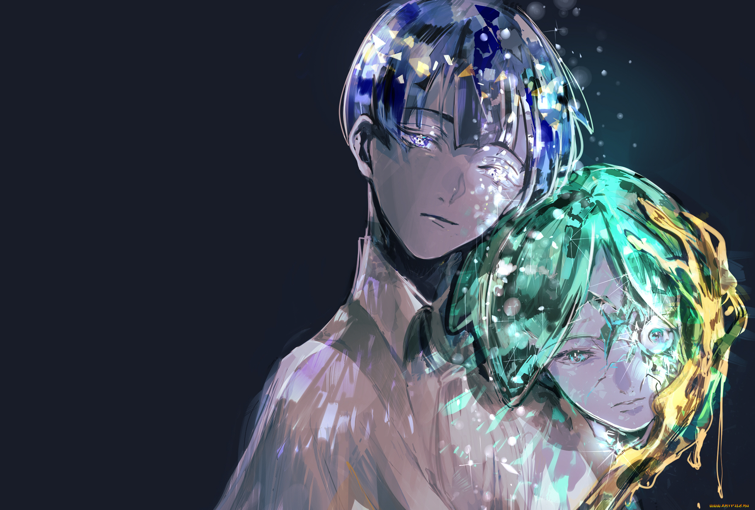 аниме, houseki, no, kuni, девушки