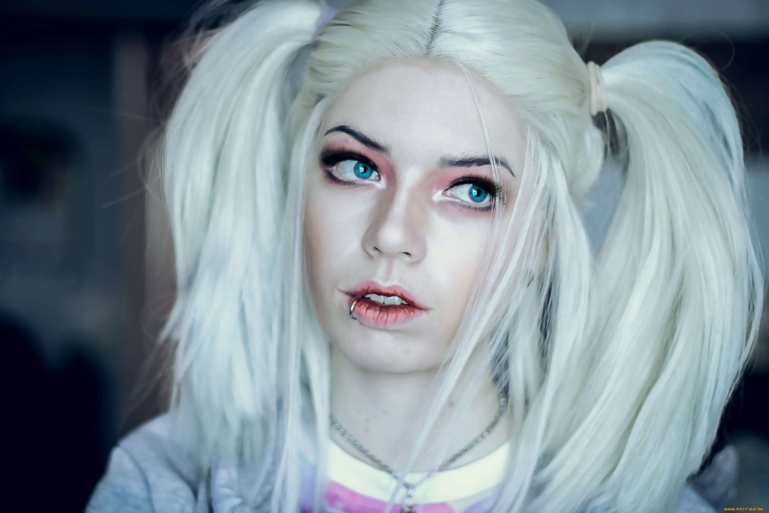 разное, cosplay, , косплей, хвосты, девушка, лицо, блондинка, пирсинг