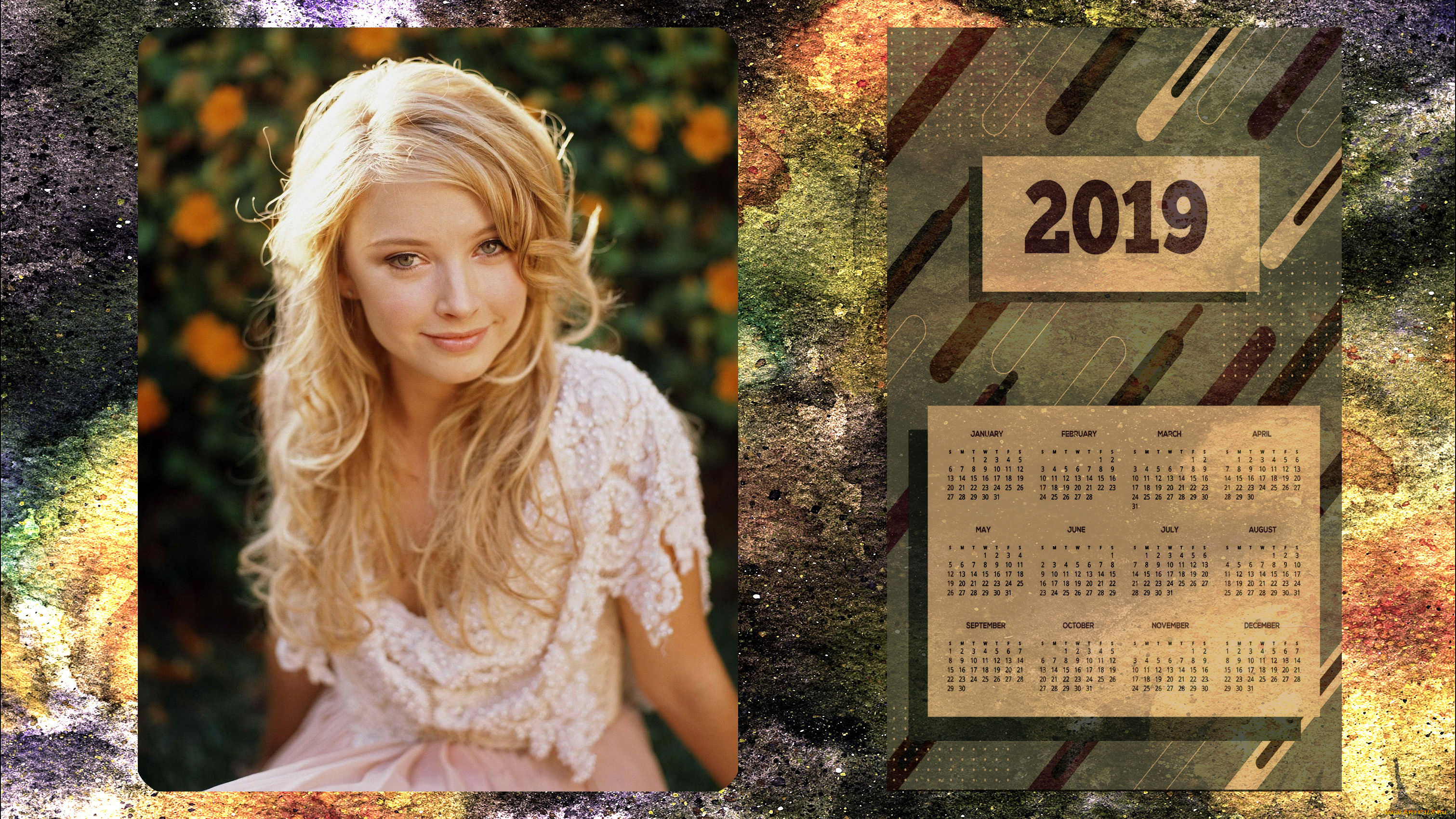 календари, девушки, взгляд, женщина