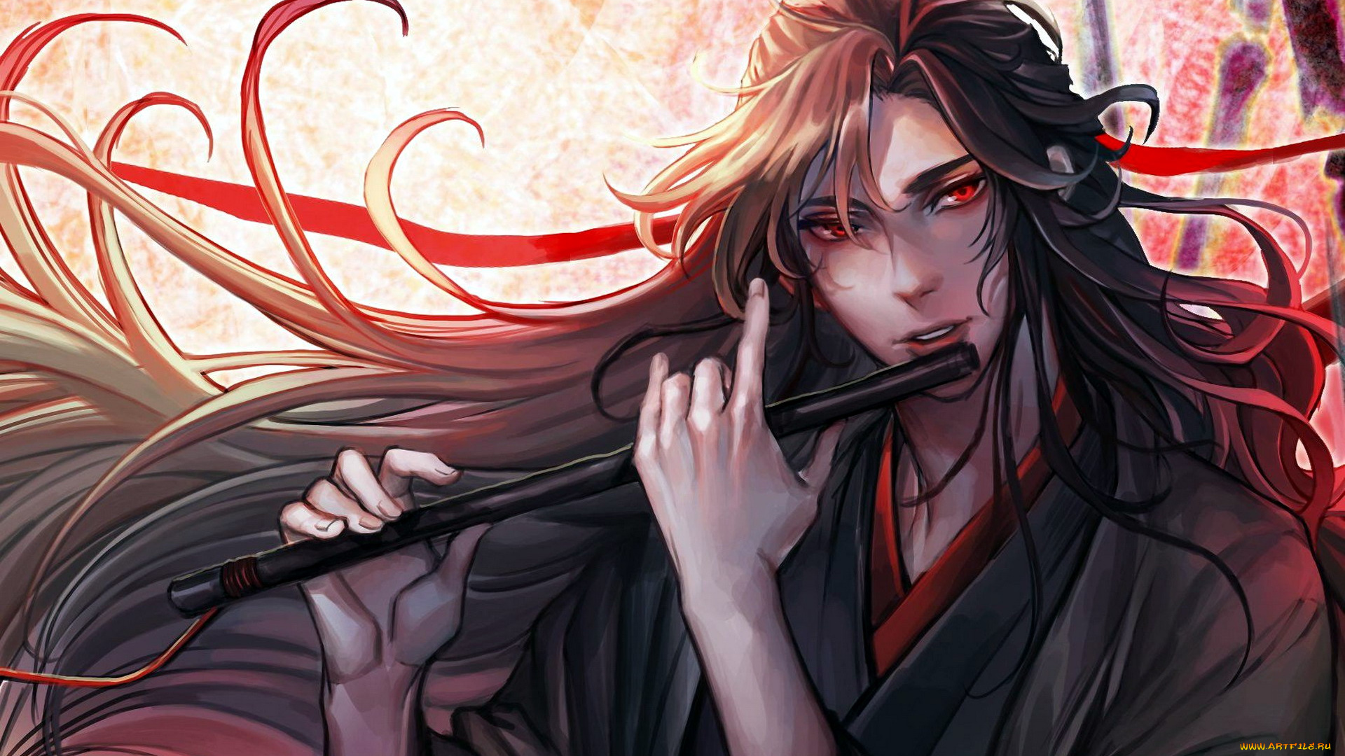 аниме, mo, dao, zu, shi, вэй, усянь, флейта