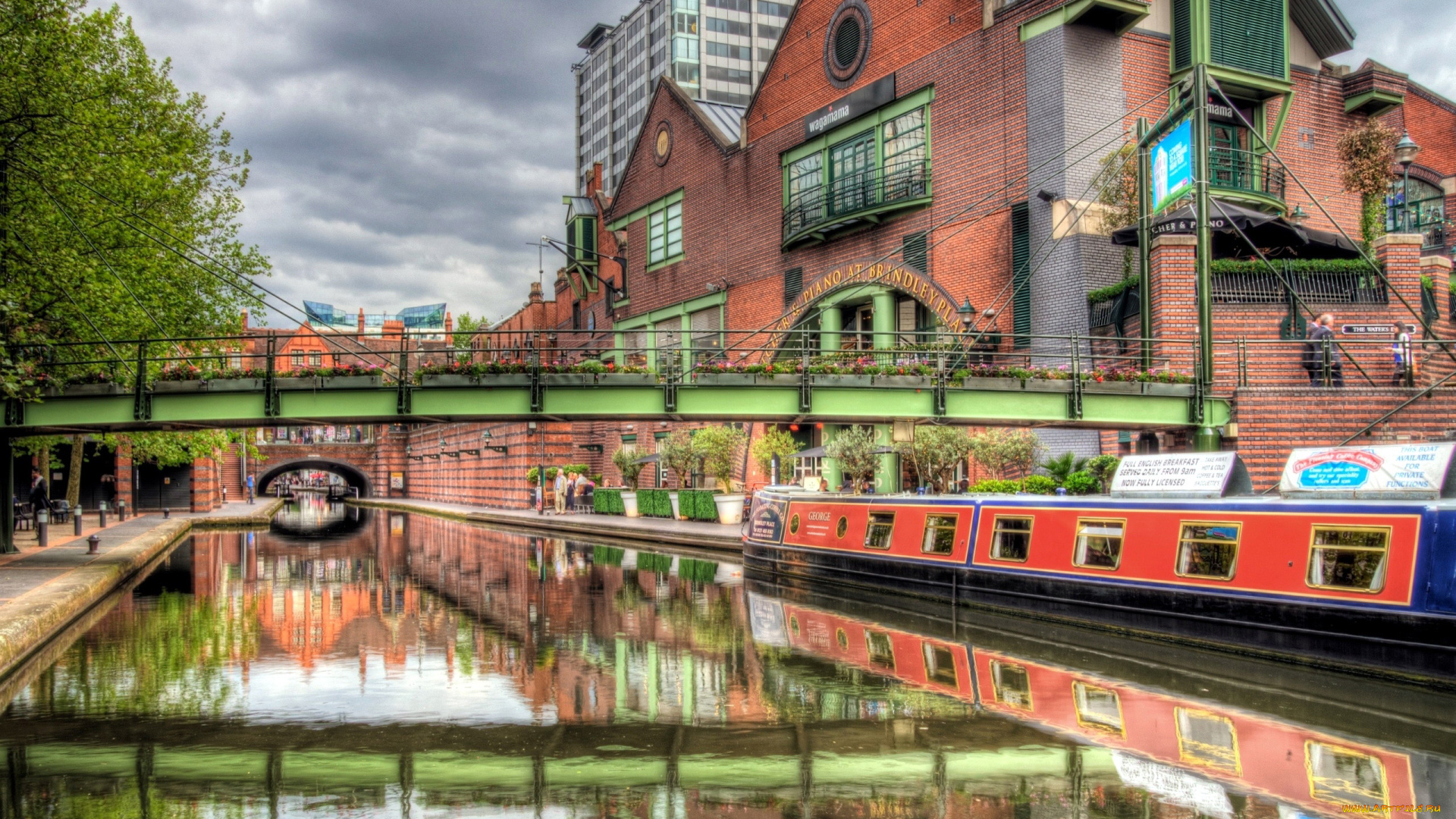 birmingham, england, города, -, мосты