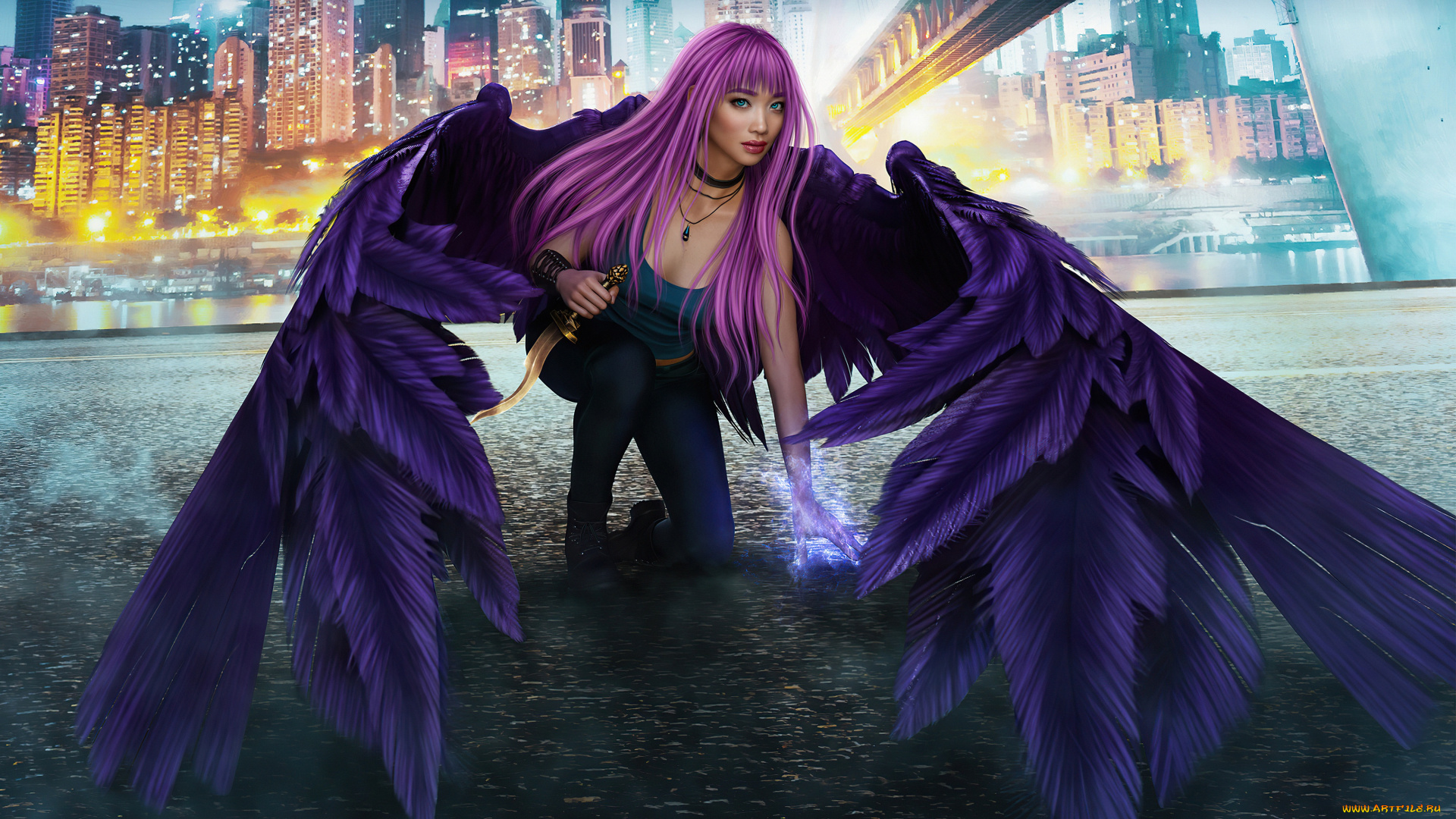 фэнтези, ангелы, девушка