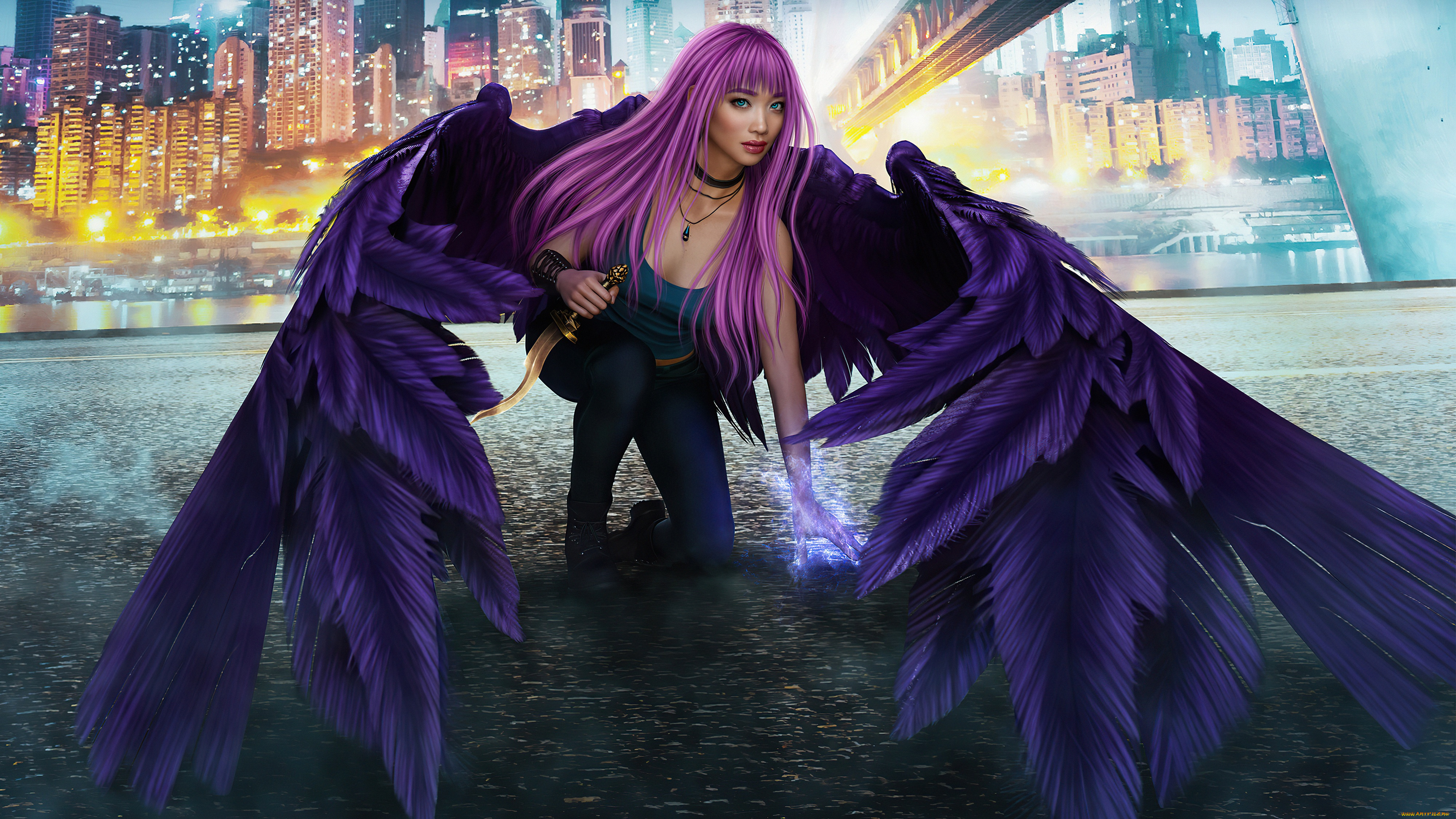 фэнтези, ангелы, девушка