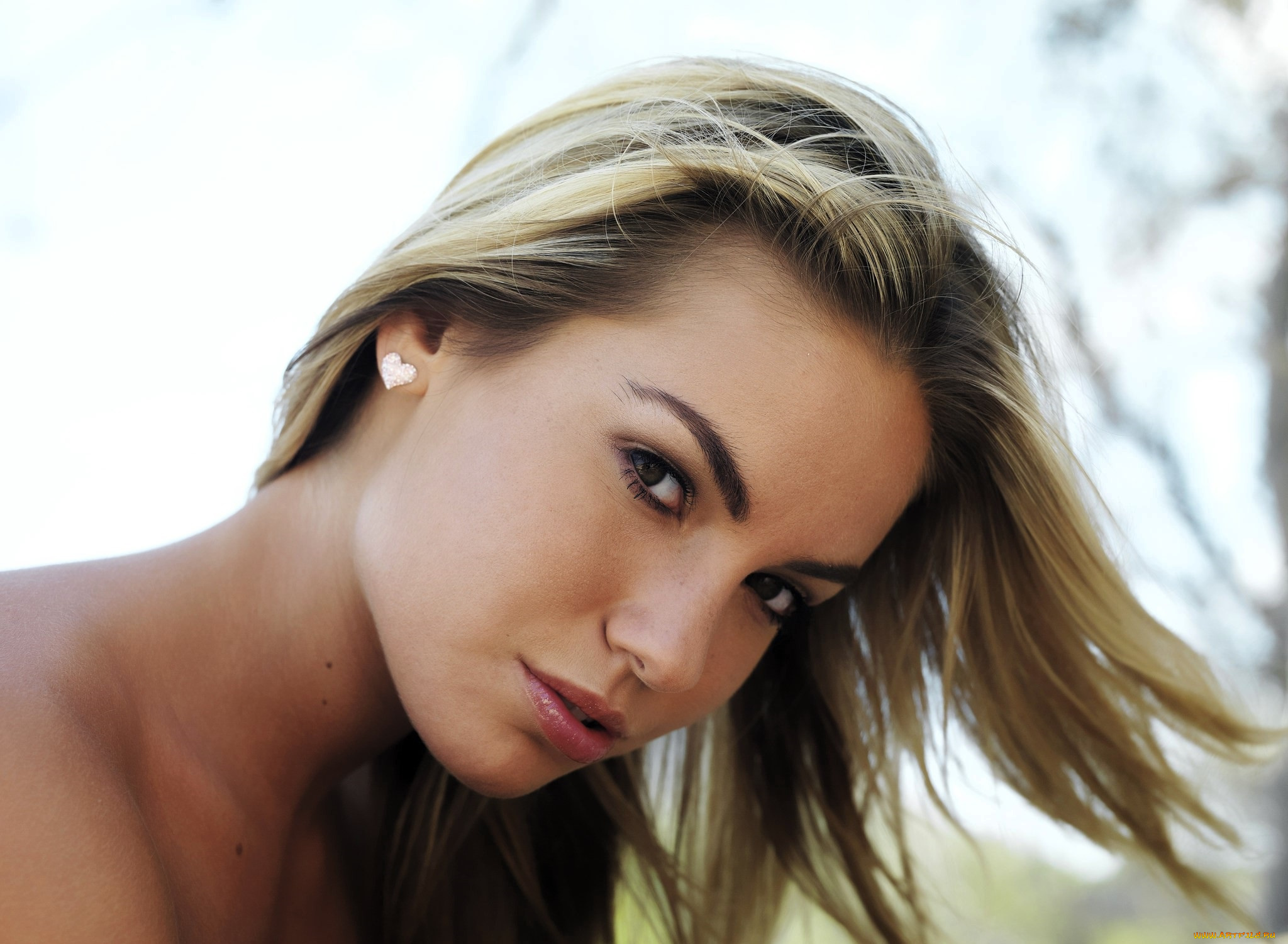 девушки, veronika, fasterova, блондинка, лицо