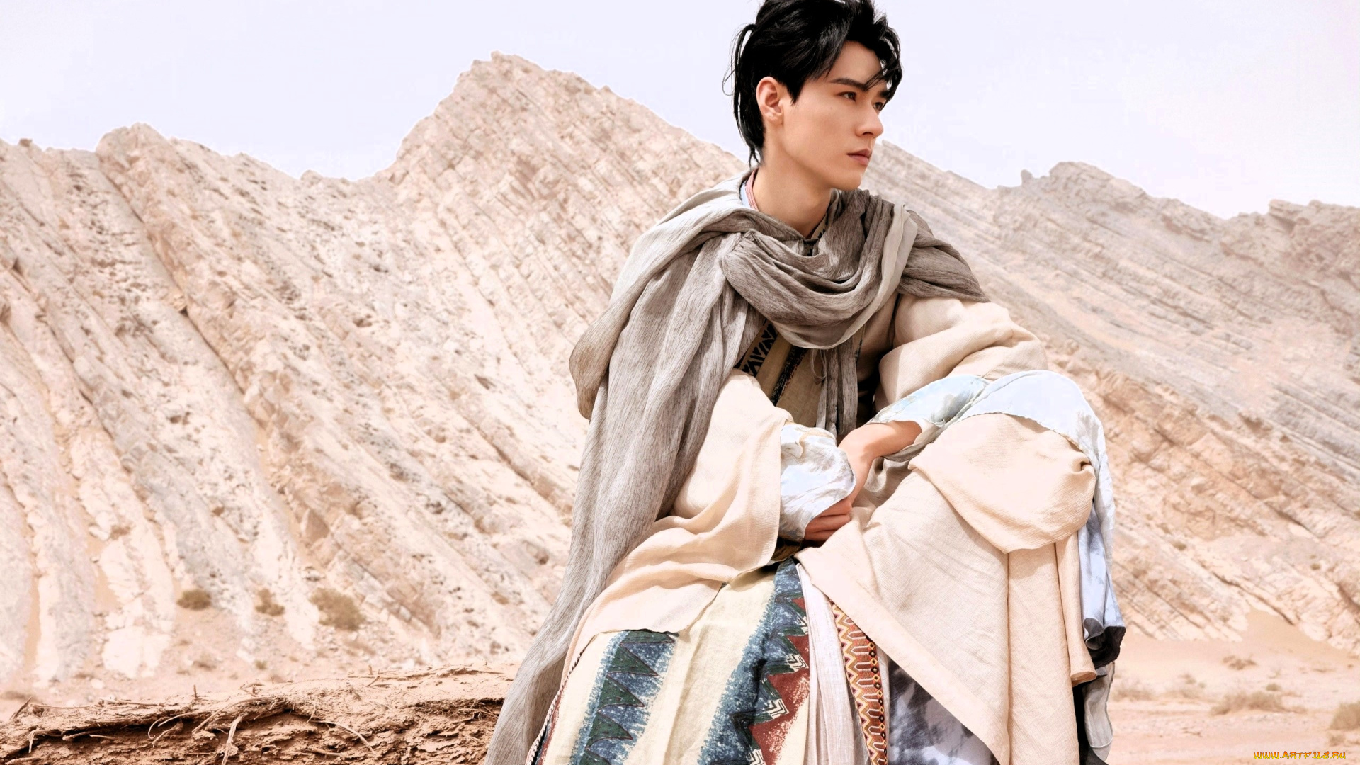 мужчины, gong, jun, |, simon, gong, актер, наряд, скалы