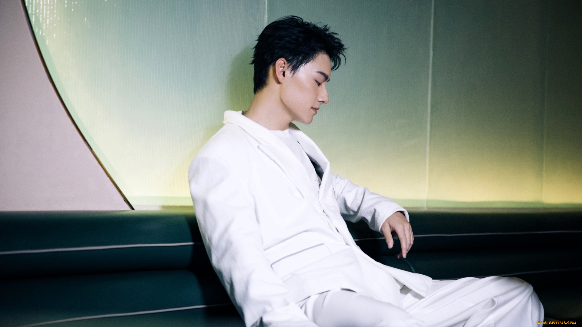 мужчины, wang, zhuocheng, актер, пиджак, диван