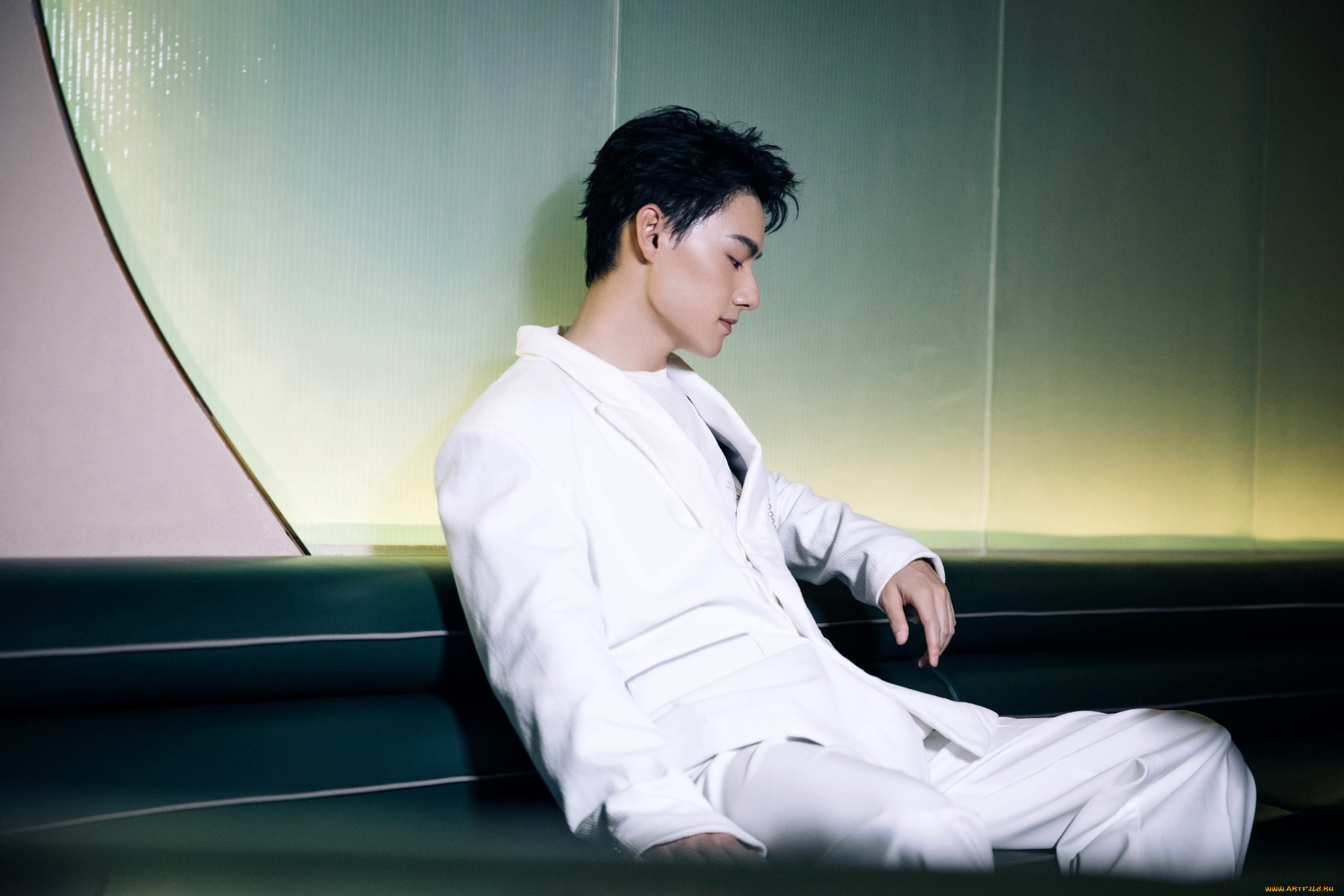 мужчины, wang, zhuocheng, актер, пиджак, диван