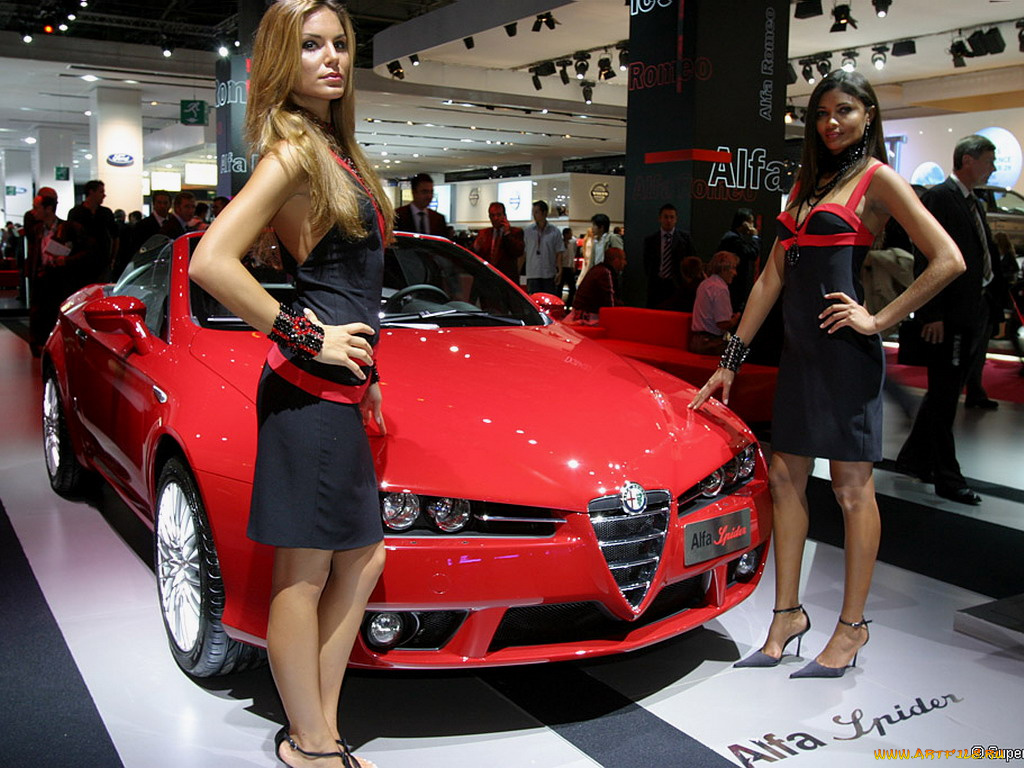 alfa, romeo, spider, автомобили, авто, девушками