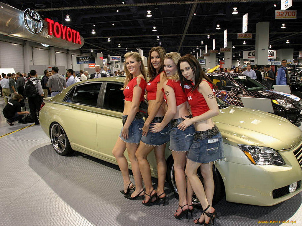 toyota, автомобили, авто, девушками