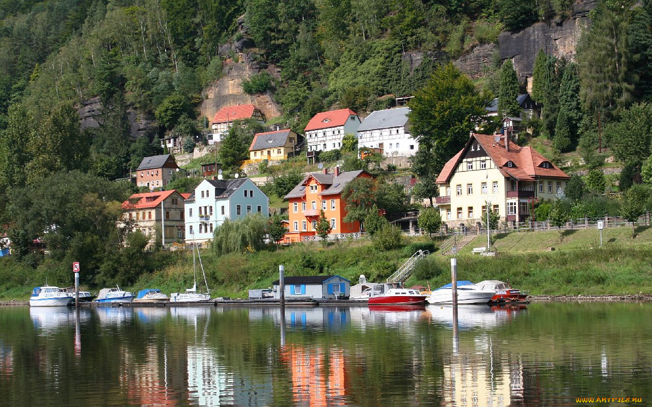 bad, schandau, germany, города, пейзажи