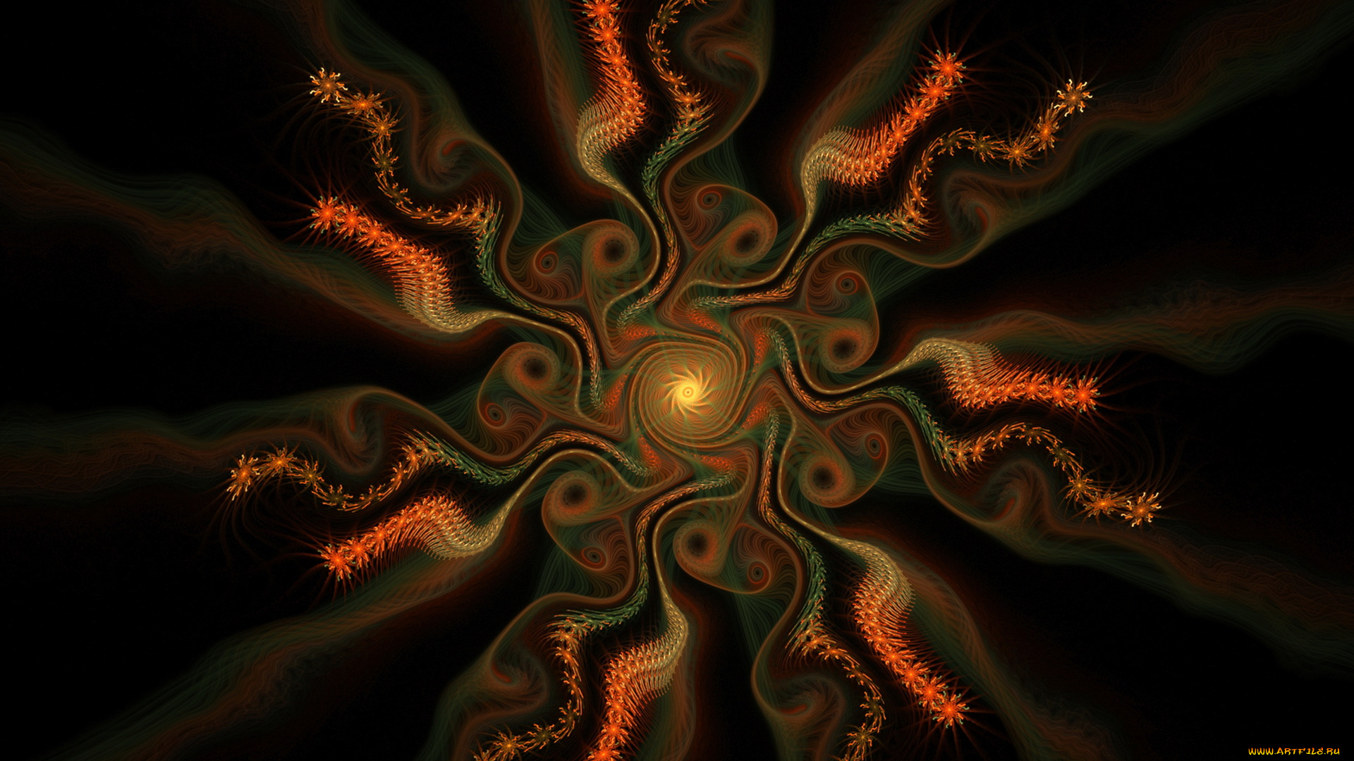3д, графика, fractal, фракталы, тёмный, фон, узор, абстракция