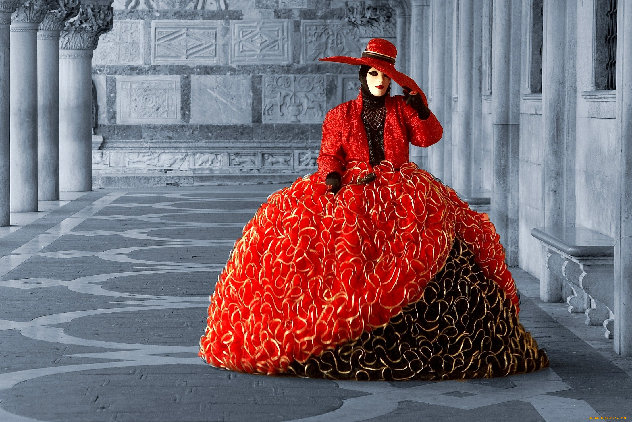 разное, маски, карнавальные, костюмы, венеция, платье, шляпа, колонны
