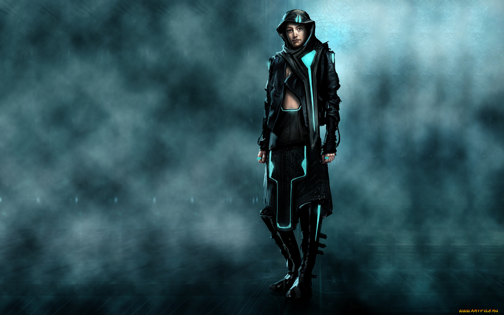 трон, фэнтези, люди, капюшон, девушка, костюм