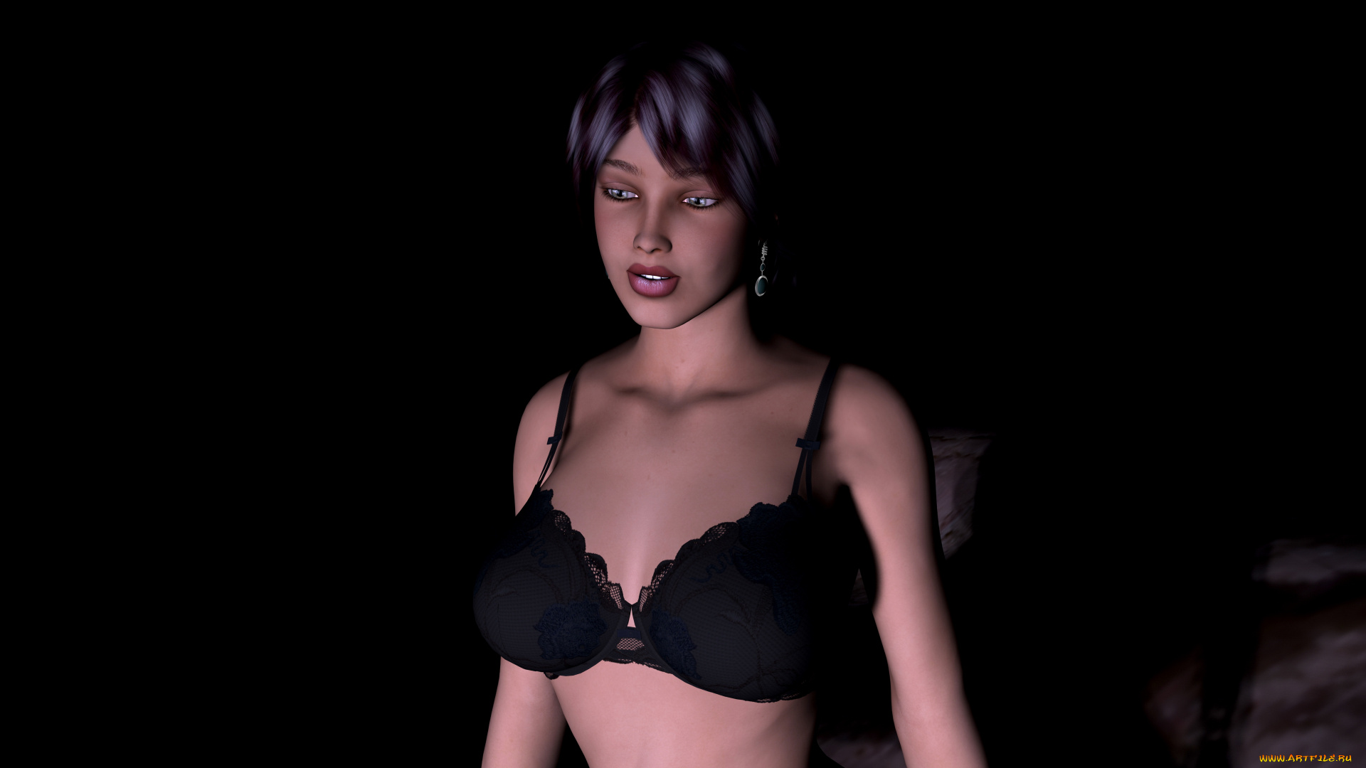 3д, графика, people, люди, лифчик, девушка