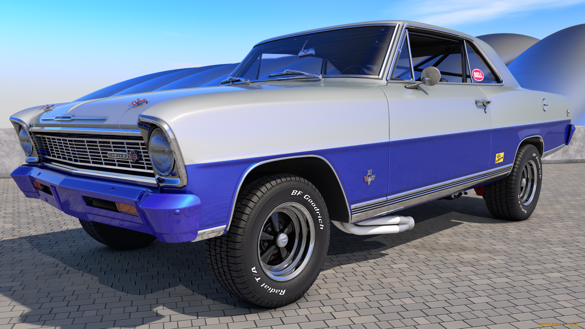 автомобили, 3д, 1966, chevy