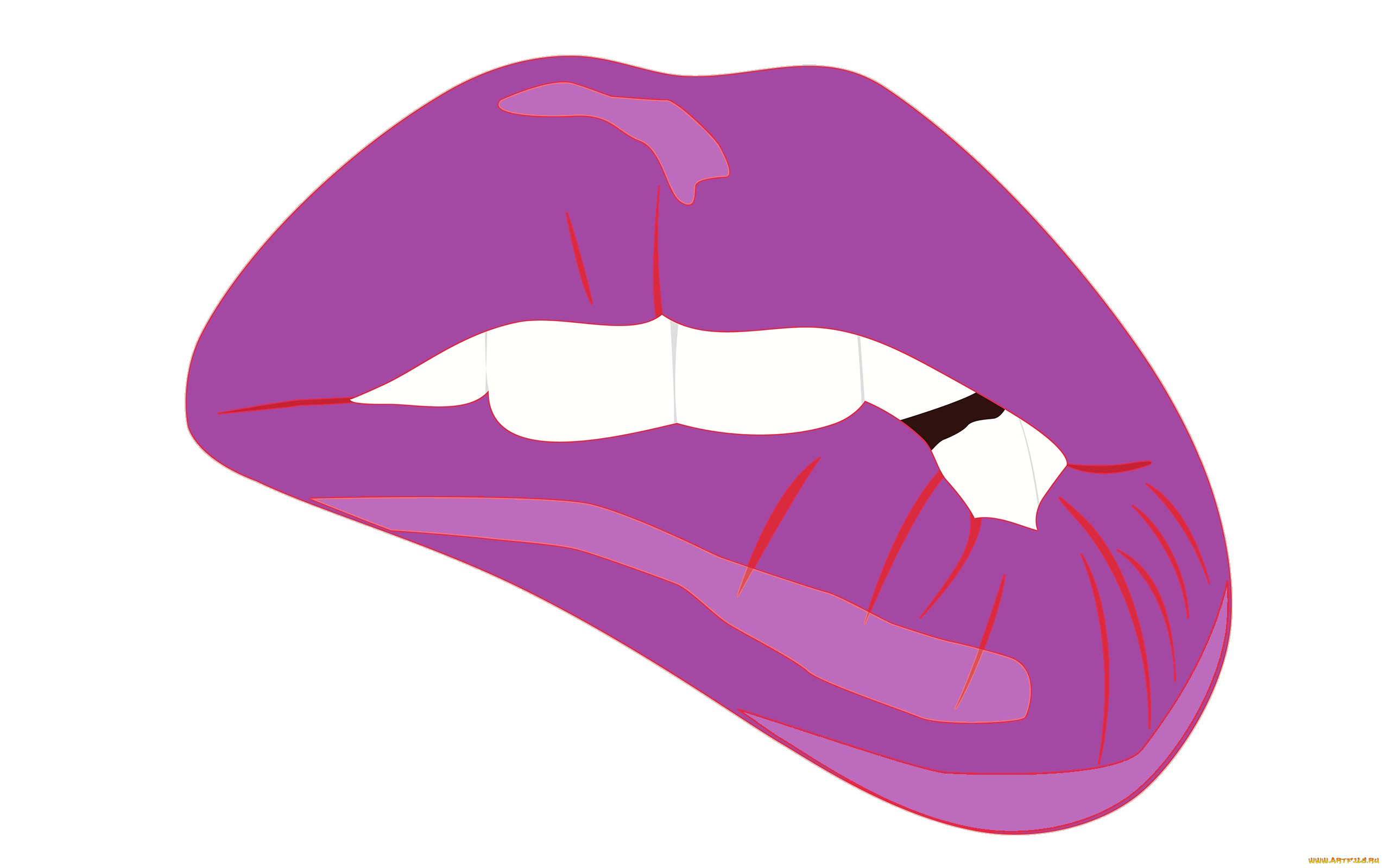 рисованные, минимализм, губы