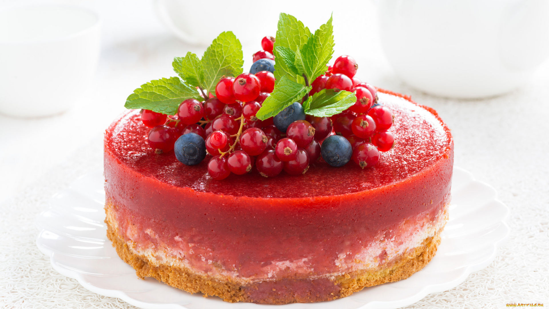 еда, торты, голубика, смородина, чизкейк, торт