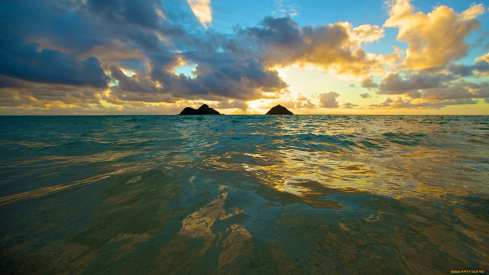 природа, моря, океаны, море, закат, небо, облака, красота