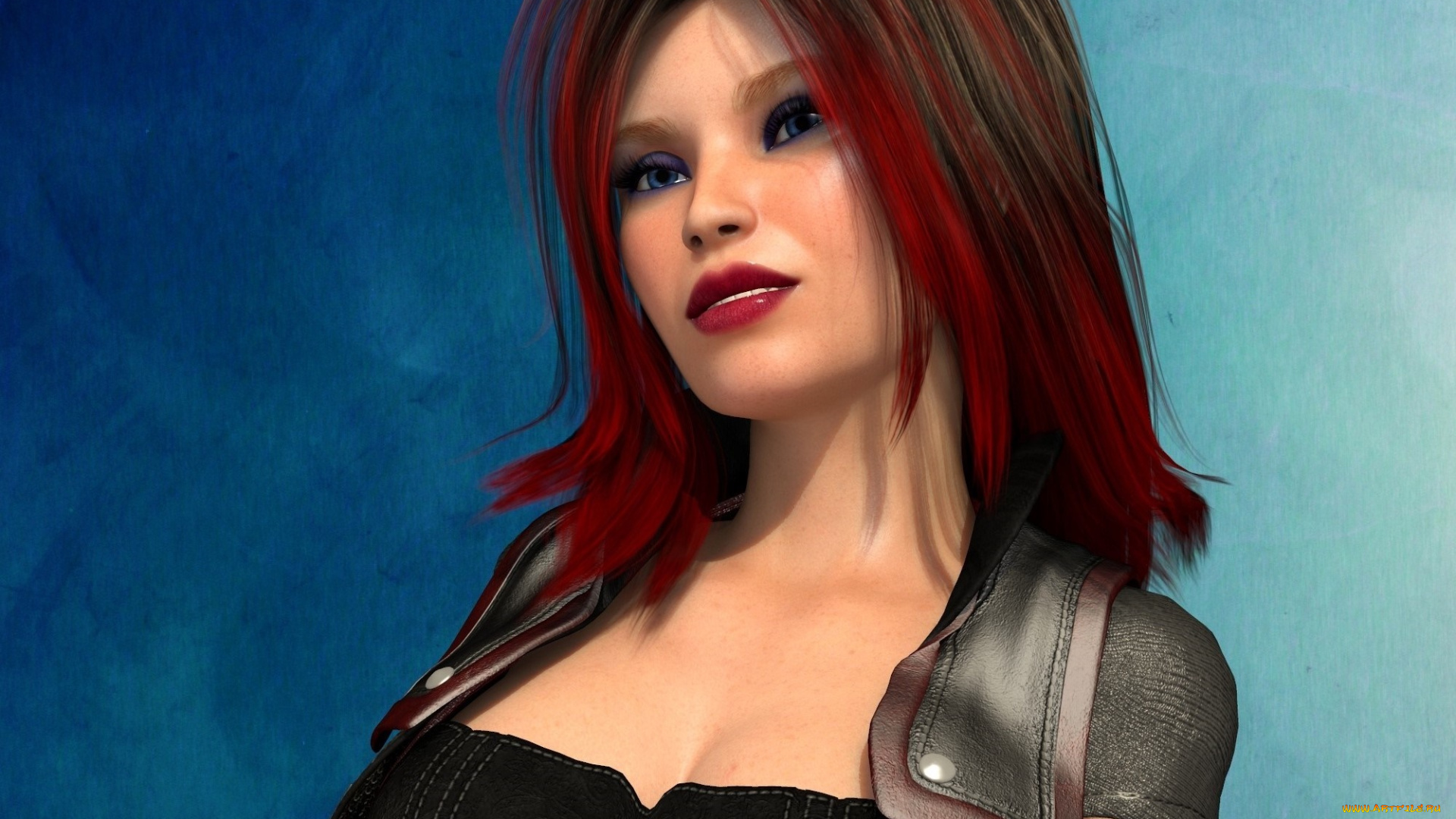 3д, графика, портрет, , portraits, девушка, взгляд, фон