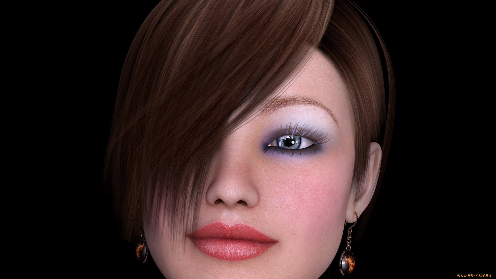 3д, графика, портрет, , portraits, фон, взгляд, девушка