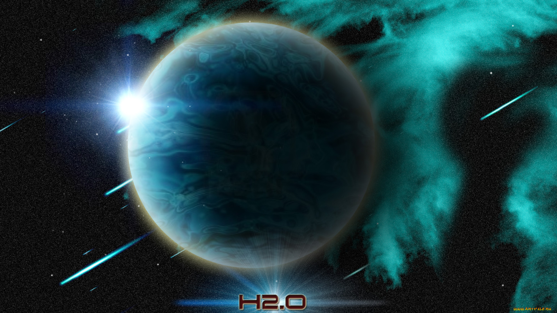 космос, арт, планета, вселенная, галактика, звезды