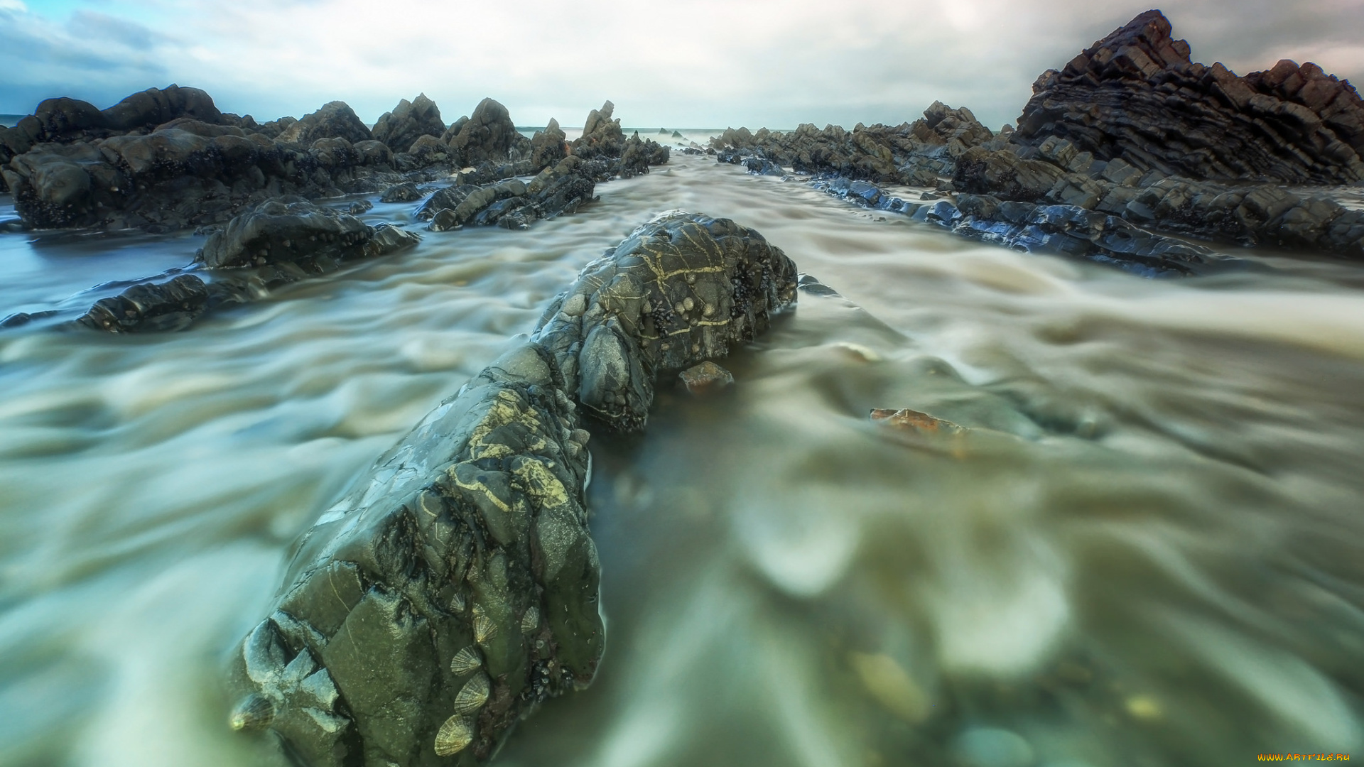 природа, побережье, скалы, океан