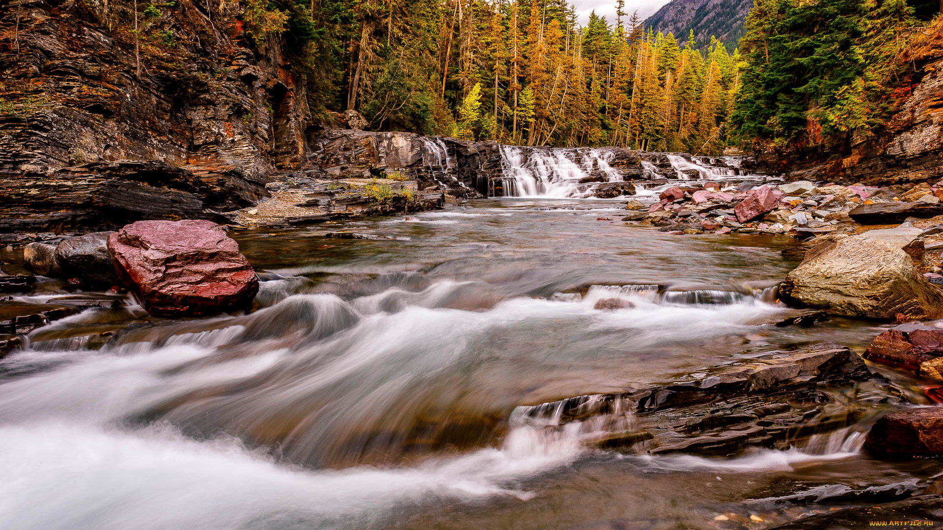 природа, реки, озера, река, лес, горы