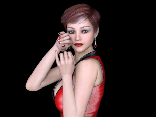 Картинка 3д+графика люди+ people фон девушка взгляд