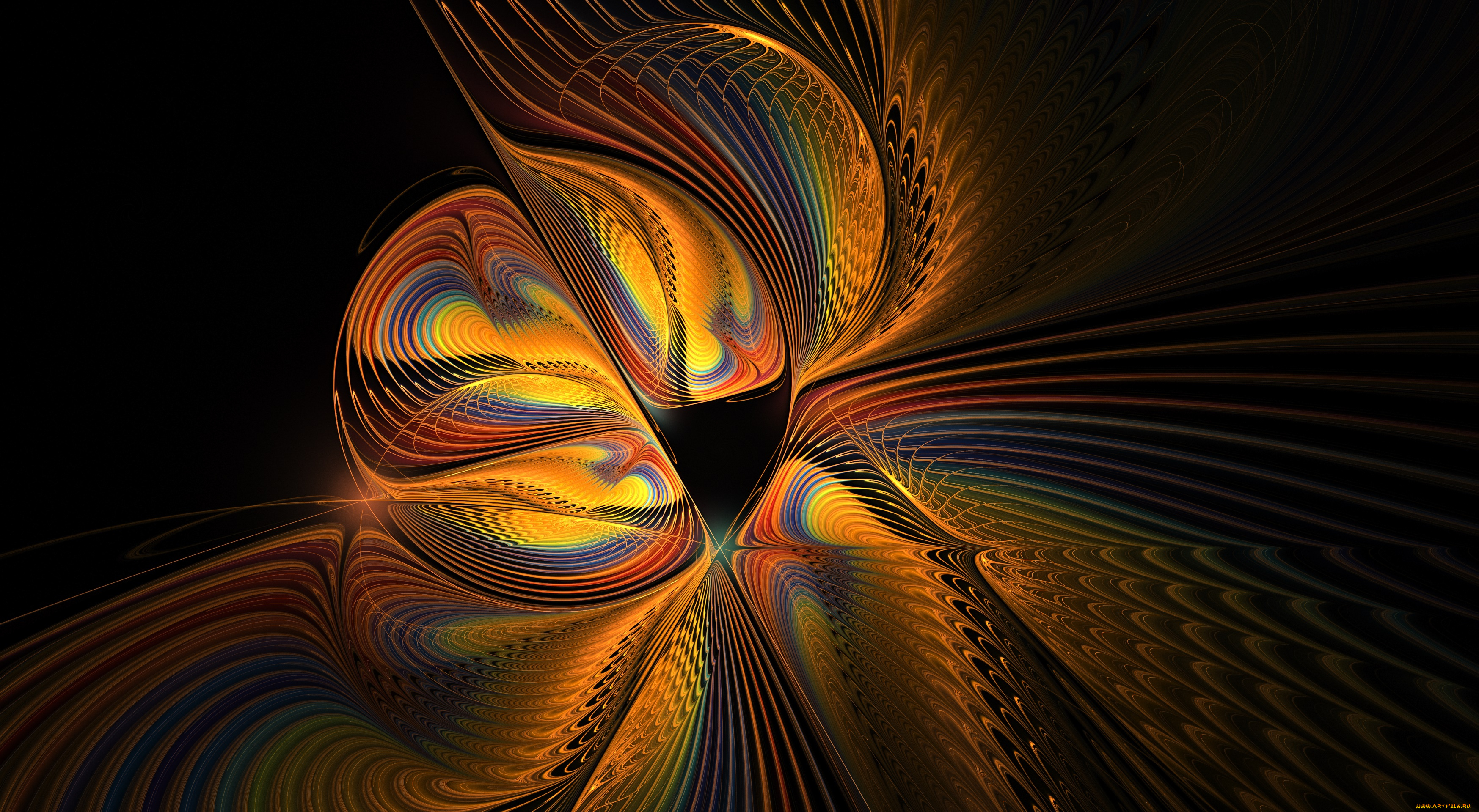 3д, графика, фракталы, , fractal, фон, цвета, узор