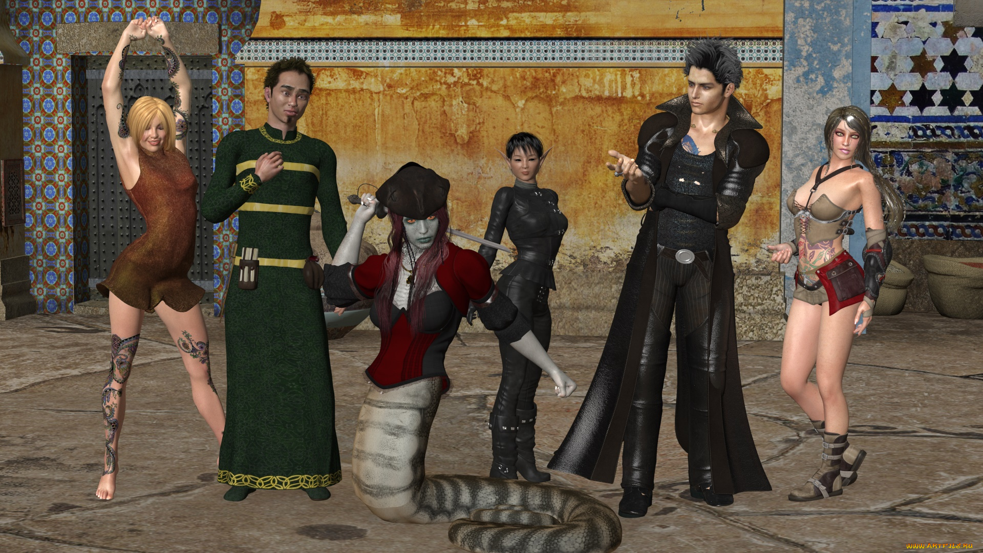 3д, графика, фантазия, , fantasy, люди