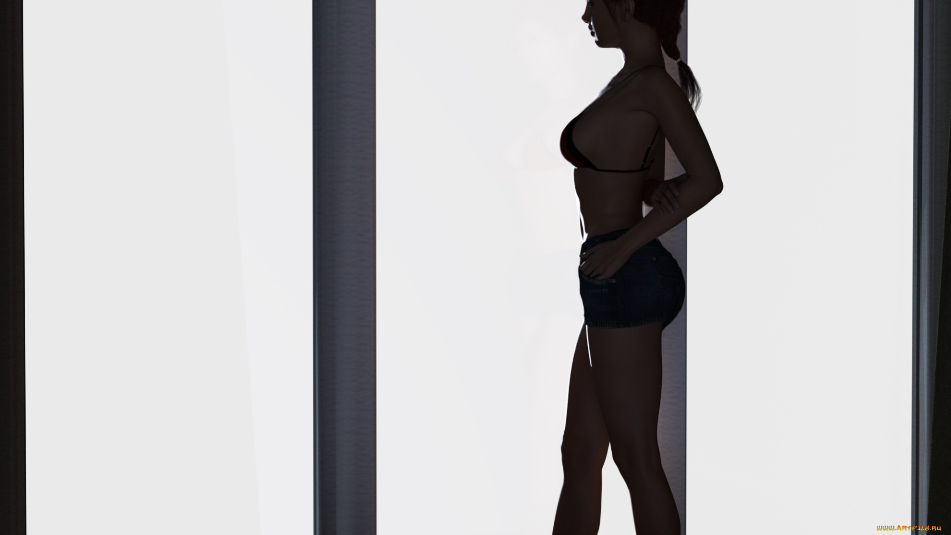 3д, графика, люди, , people, фон, взгляд, девушка