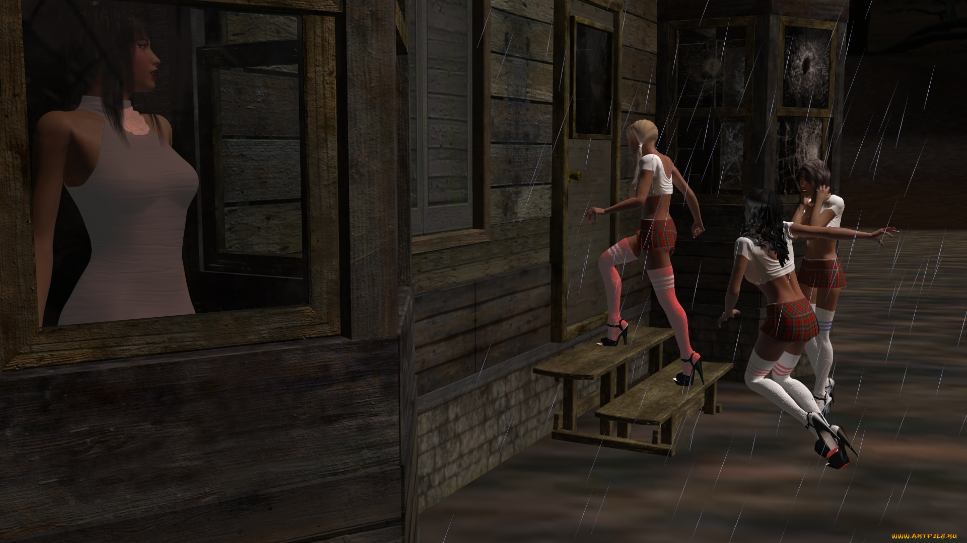 3д, графика, люди, , people, взгляд, фон, девушки