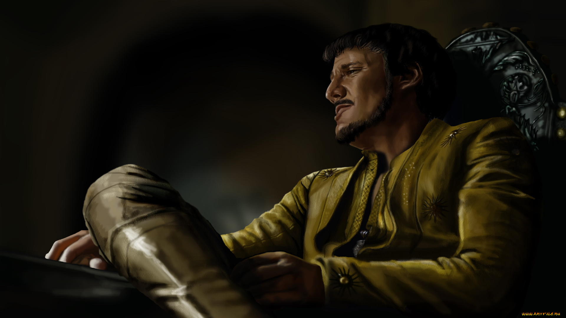 prince, oberyn, рисованное, кино, фон, мужчина, бородка