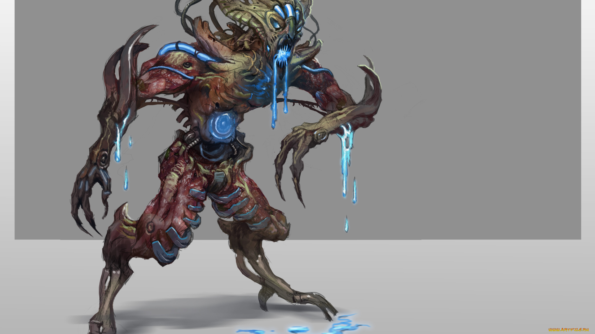 видео, игры, mass, effect, фон, существо