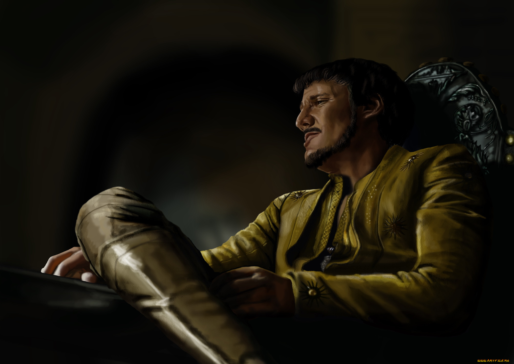 prince, oberyn, рисованное, кино, фон, мужчина, бородка