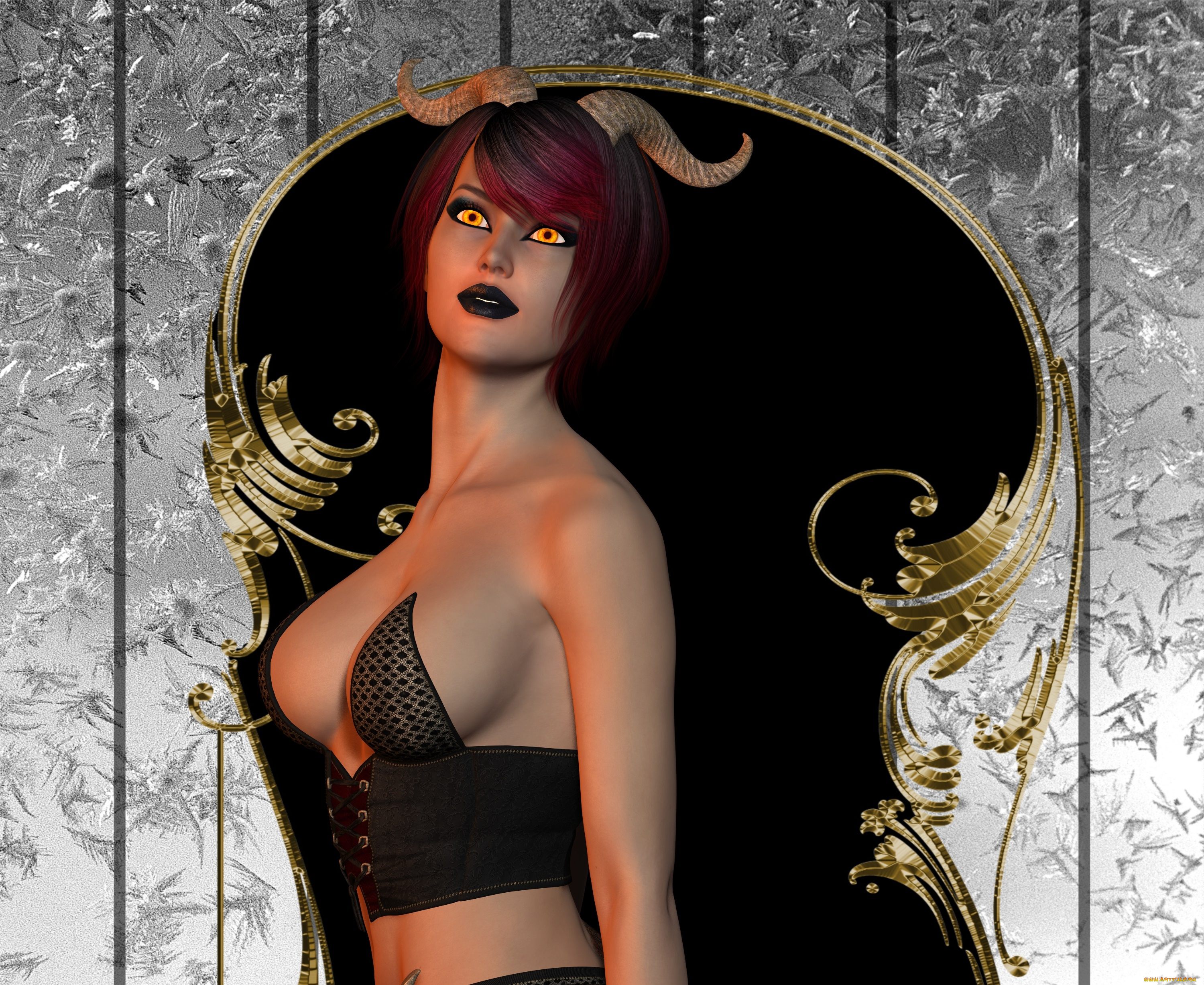 3д, графика, существа, , creatures, взгляд, кастаника, фон