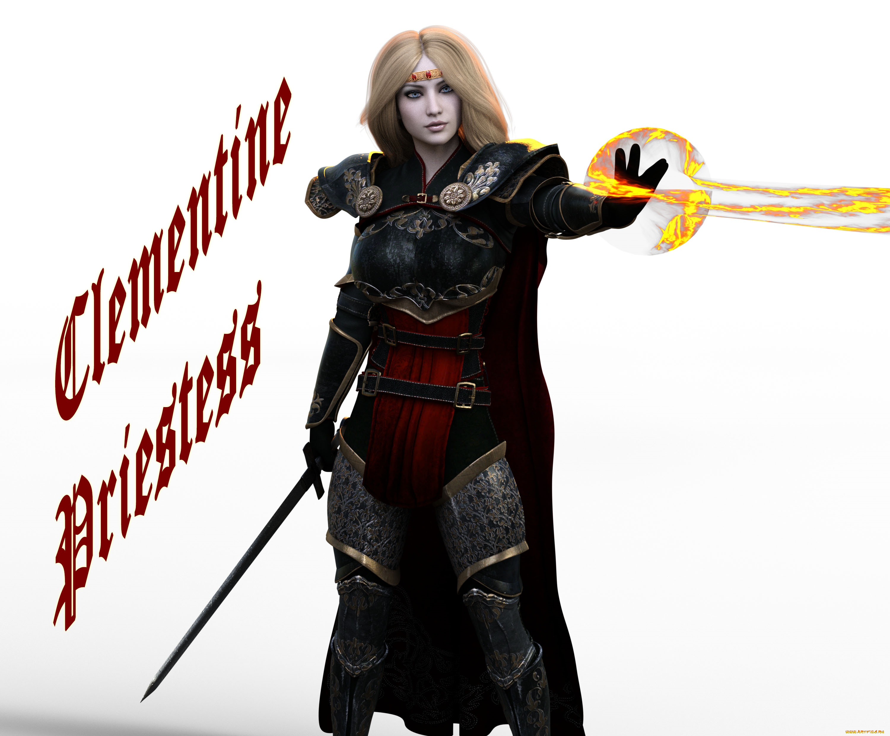 3д, графика, фантазия, , fantasy, фон, взгляд, девушка