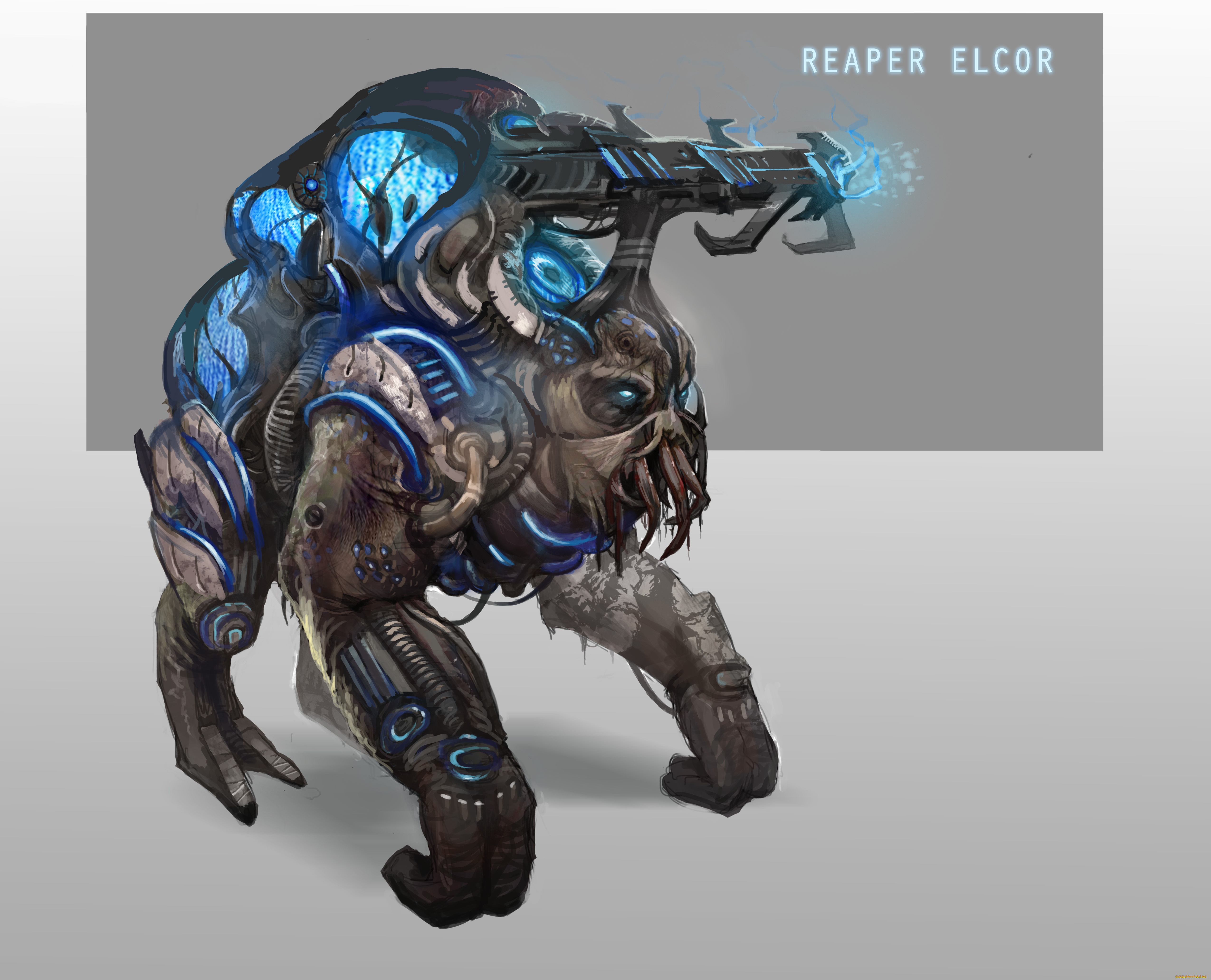 видео, игры, mass, effect, фон, существо