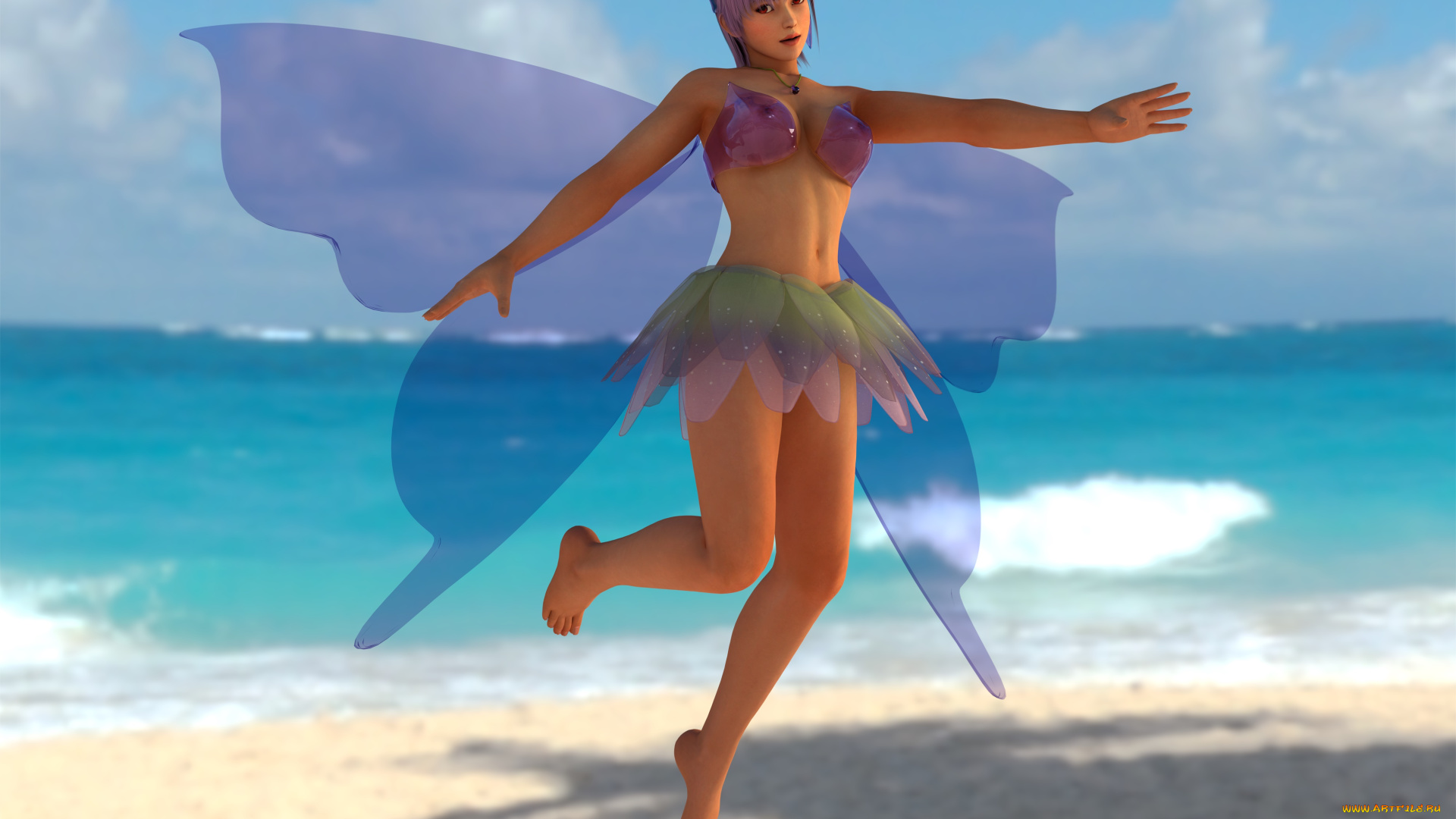 3д, графика, эльфы, , elves, взгляд, фея, фон