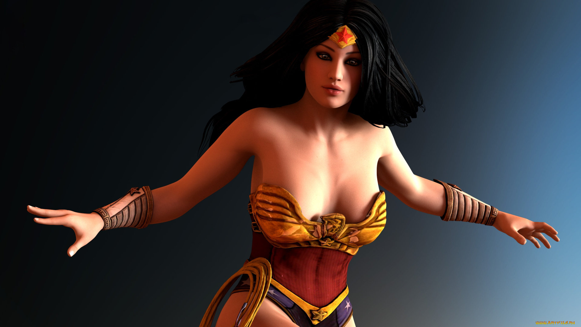 3д, графика, фантазия, , fantasy, девушка, взгляд, фон