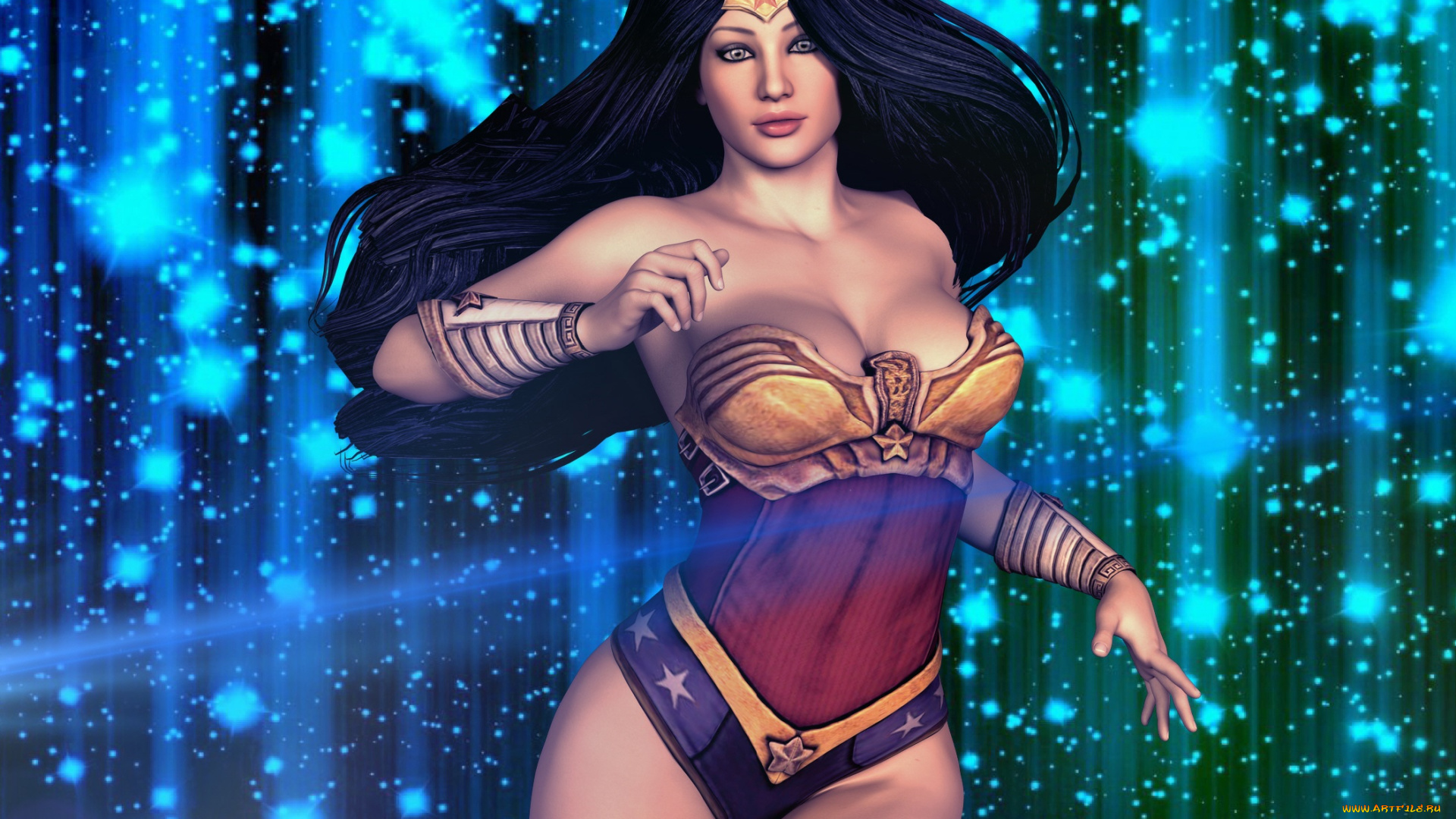 3д, графика, фантазия, , fantasy, взгляд, девушка, фон