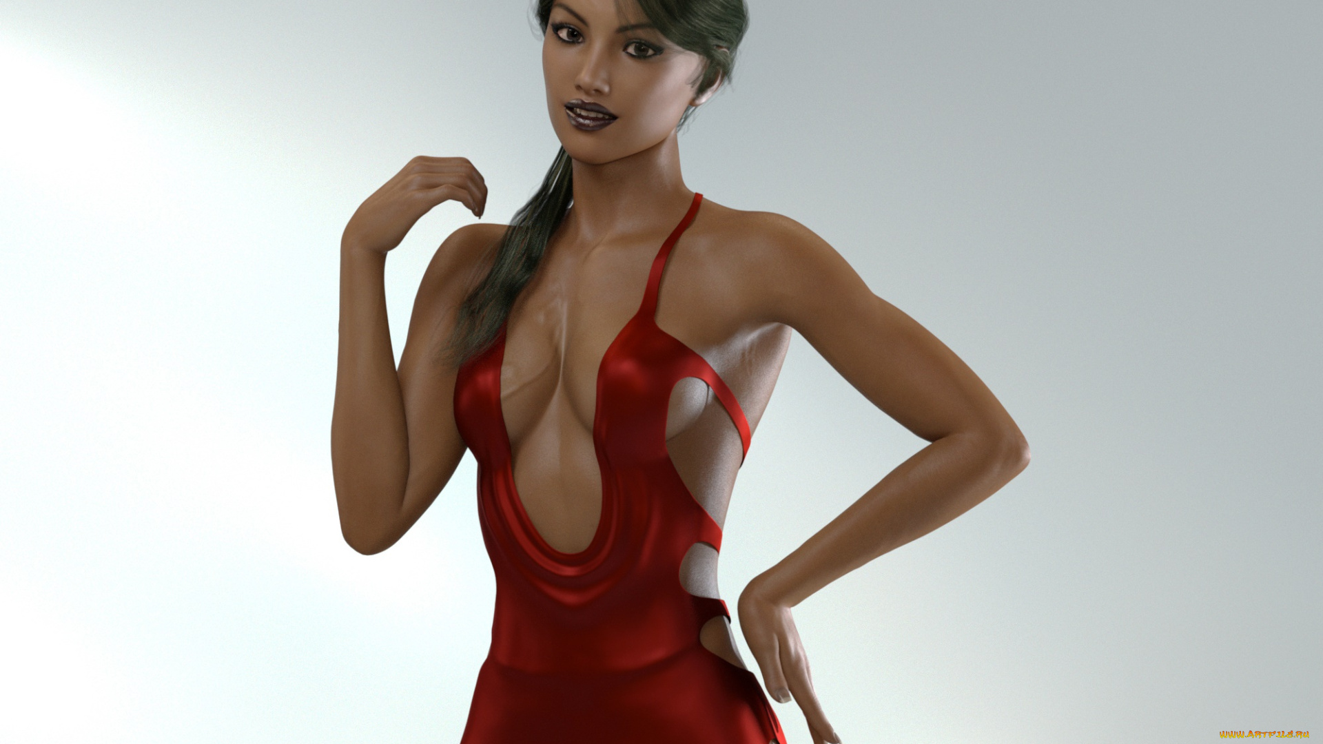 3д, графика, люди, , people, девушка, взгляд, фон