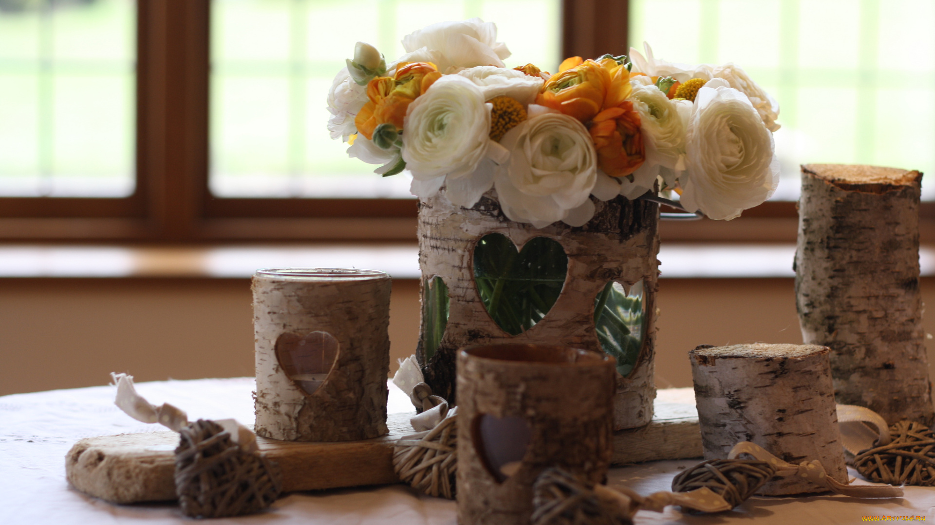 цветы, ранункулюс, , азиатский, лютик, вазы, букет