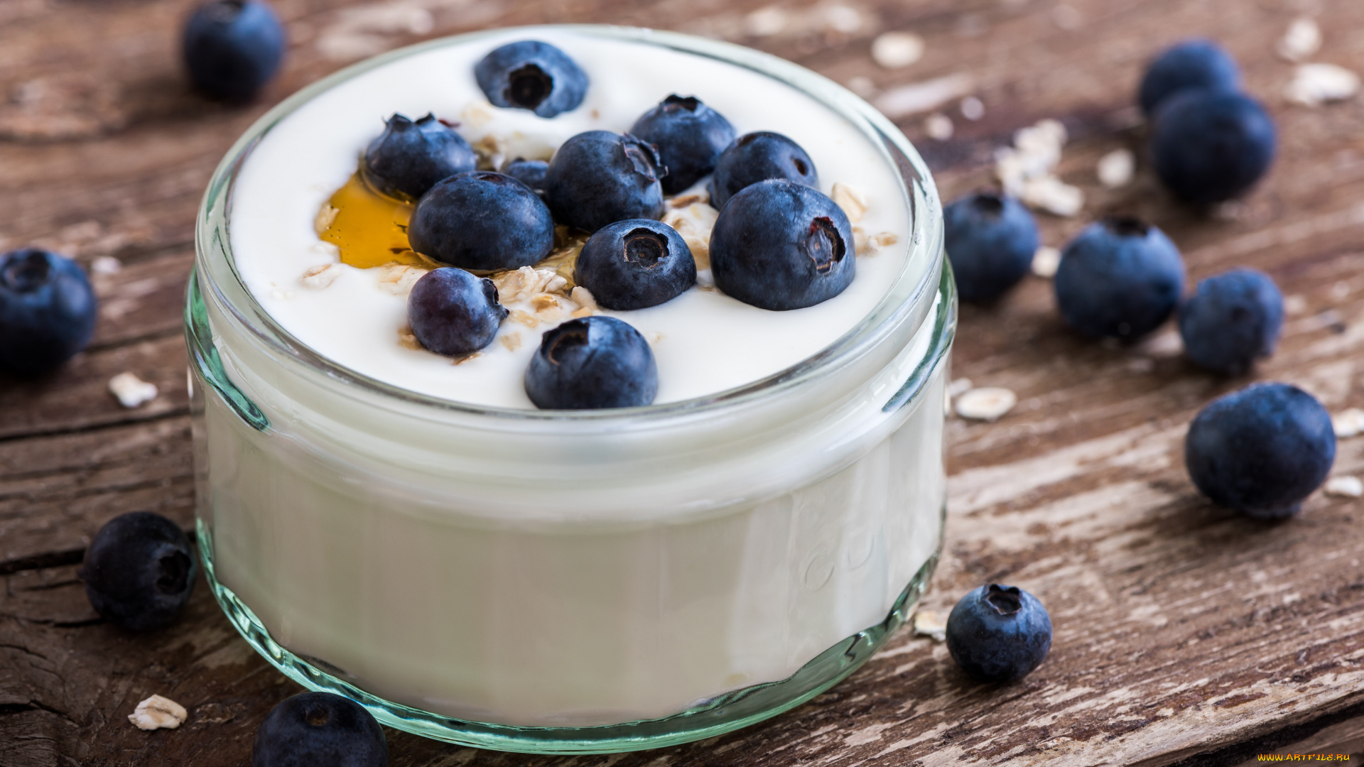 еда, масло, , молочные, продукты, черника, йогурт, ягоды