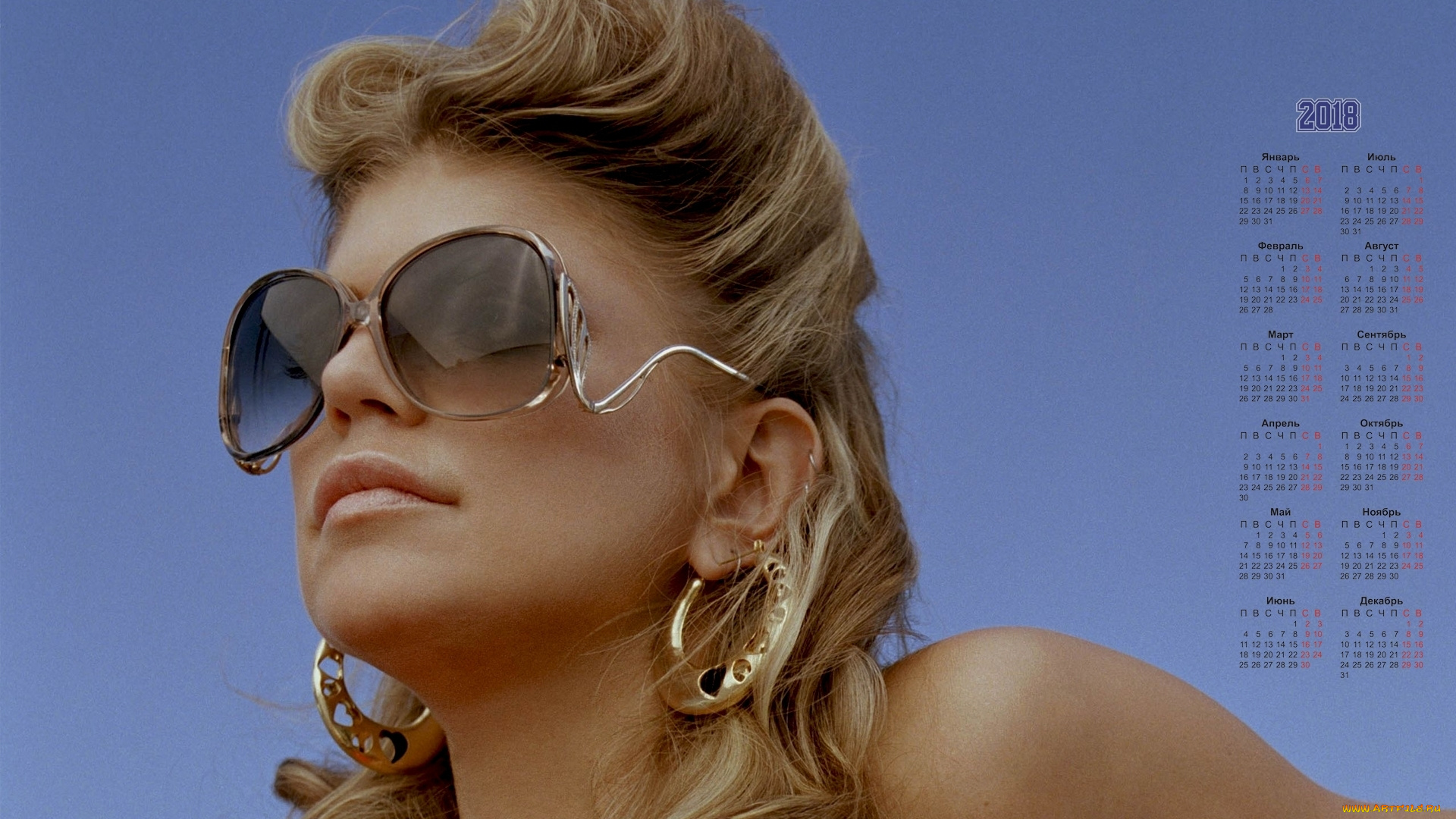календари, девушки, лицо, профиль, очки, 2018