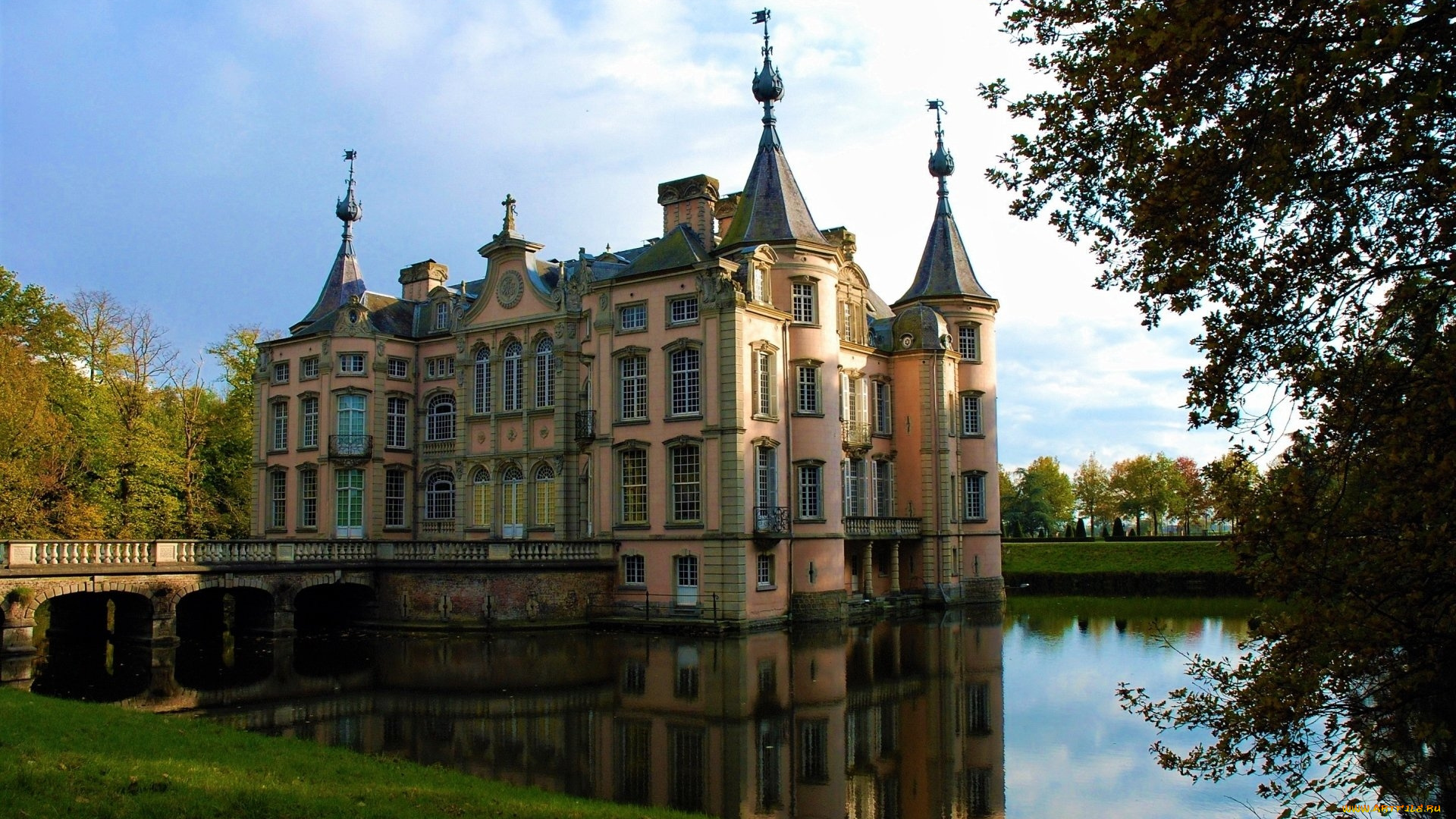 poeke, castle, города, замки, бельгии, poeke, castle